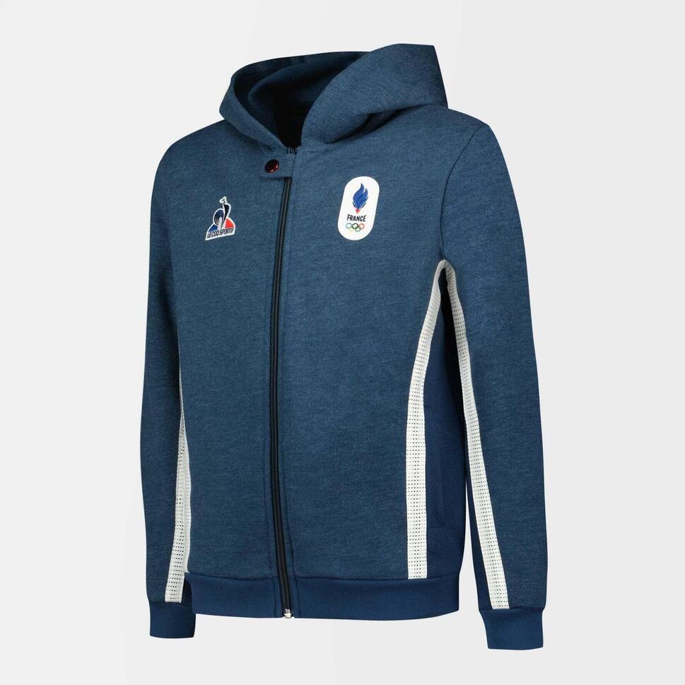 Dziecięca bluza z kapturem zapinana na zamek Le Coq Sportif EFRO Paris 2024 N°1