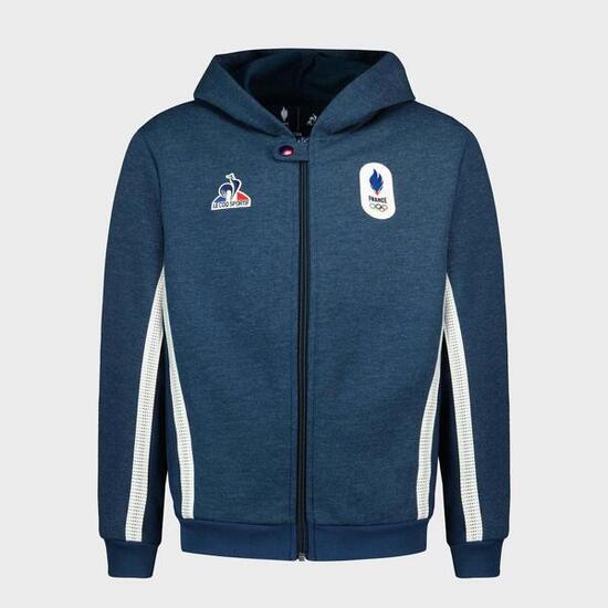Sweatshirt à capuche zippé enfant Le Coq Sportif EFRO Paris 2024 N°1