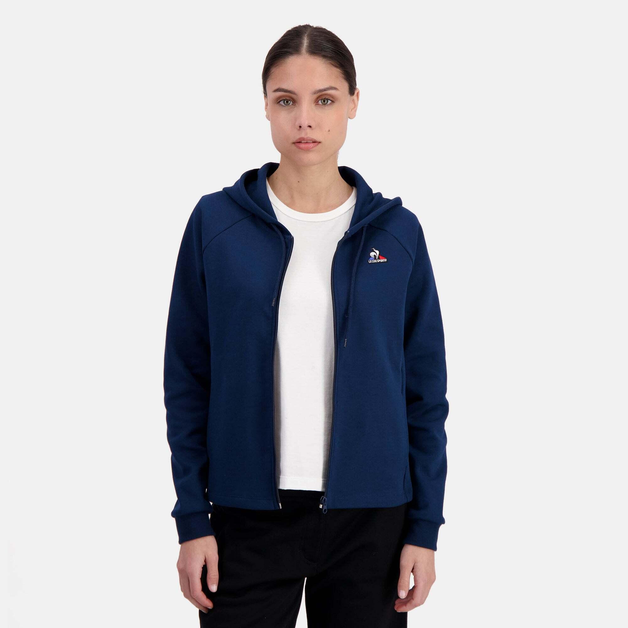 Sweatshirt à capuche zippé femme Le Coq Sportif Essentiels N°1 2/4