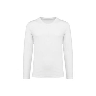 Suprima v-hals t-shirt met lange mouwen kariban premium