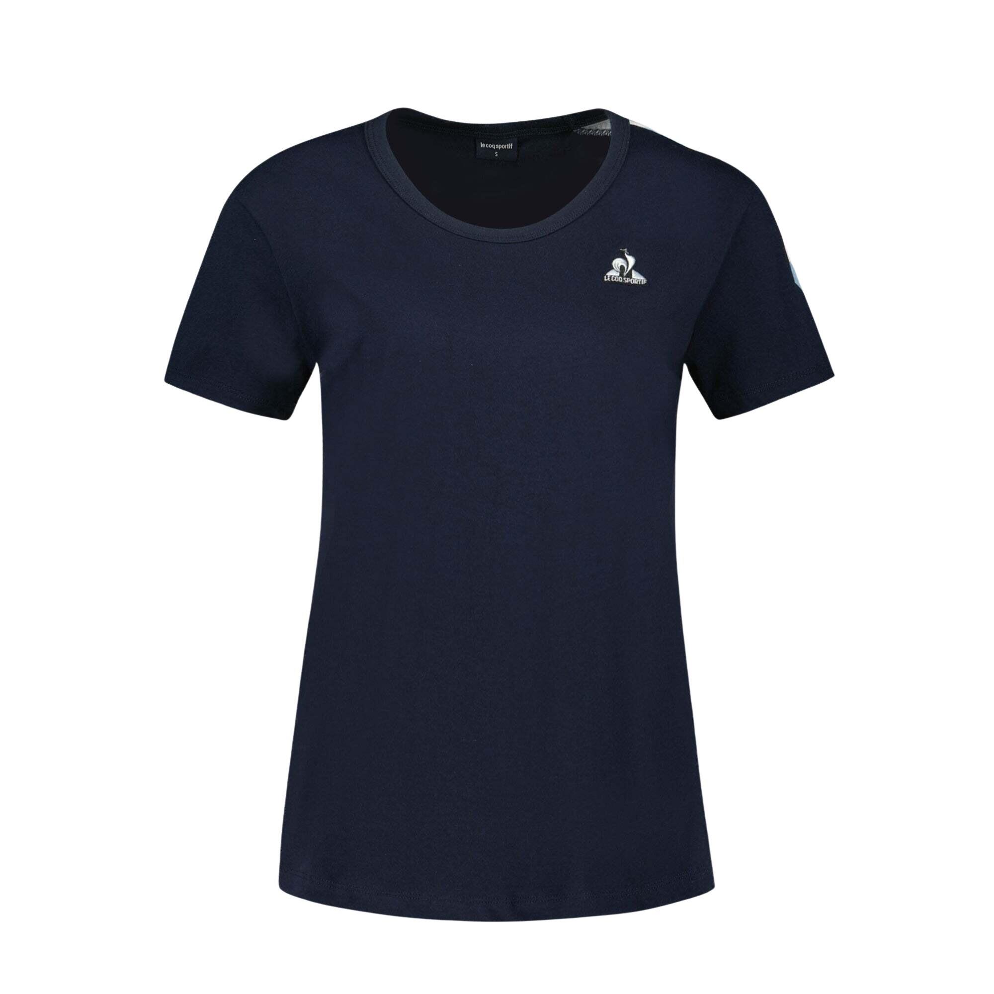 Le Coq Sportif - T-shirt Femme Le Coq Sportif Heritage N°1 - T-shirt Manches Courtes - Bleu - 40 M - Decathlon