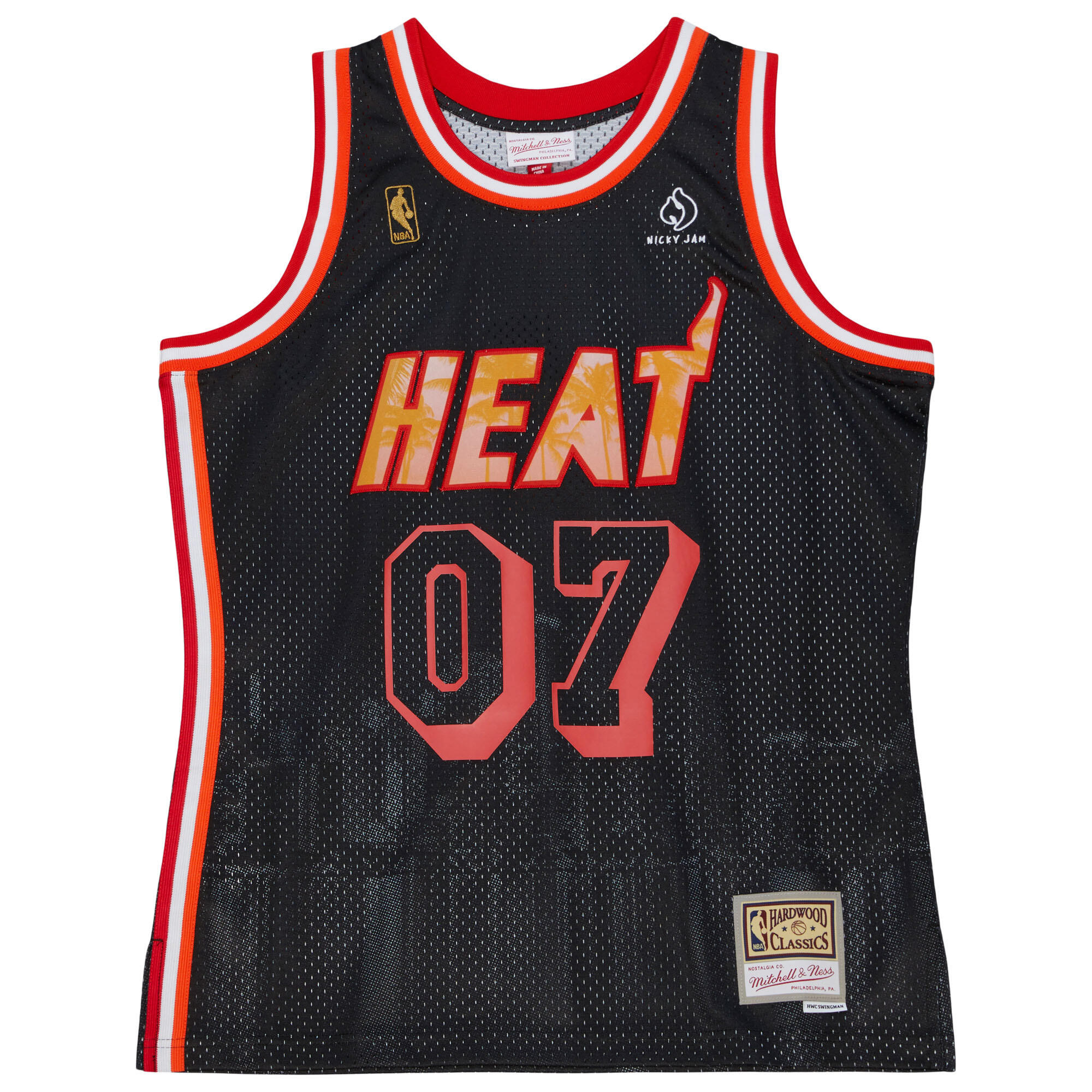 MITCHELL & NESS Tweedehands - Koszulka Miami Heat Nicky Jam Swingman