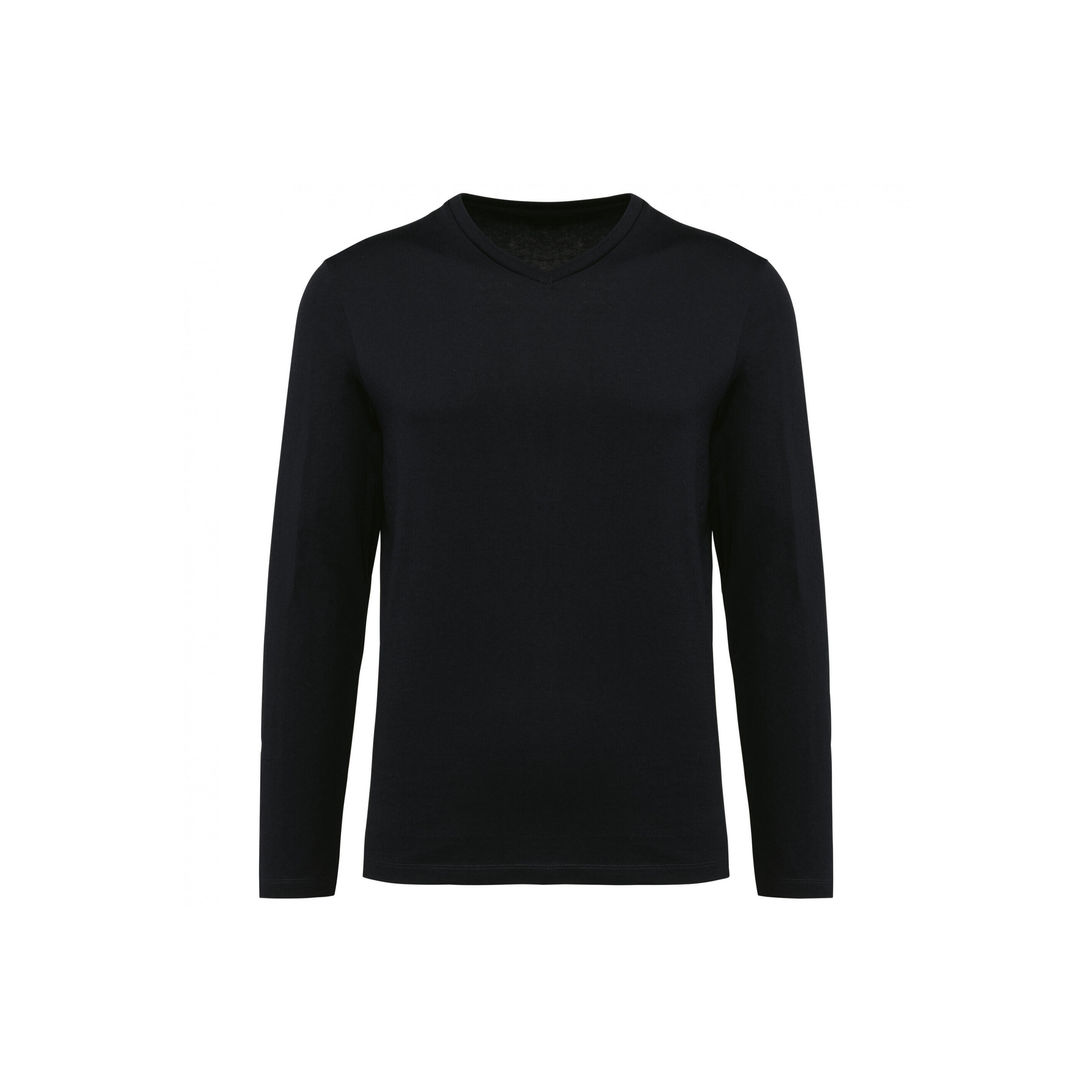 Kariban - T-shirt Manches Longues Suprima Col V Kariban Premium - T-shirt Manches Longues - Noir - 40 M - Decathlon