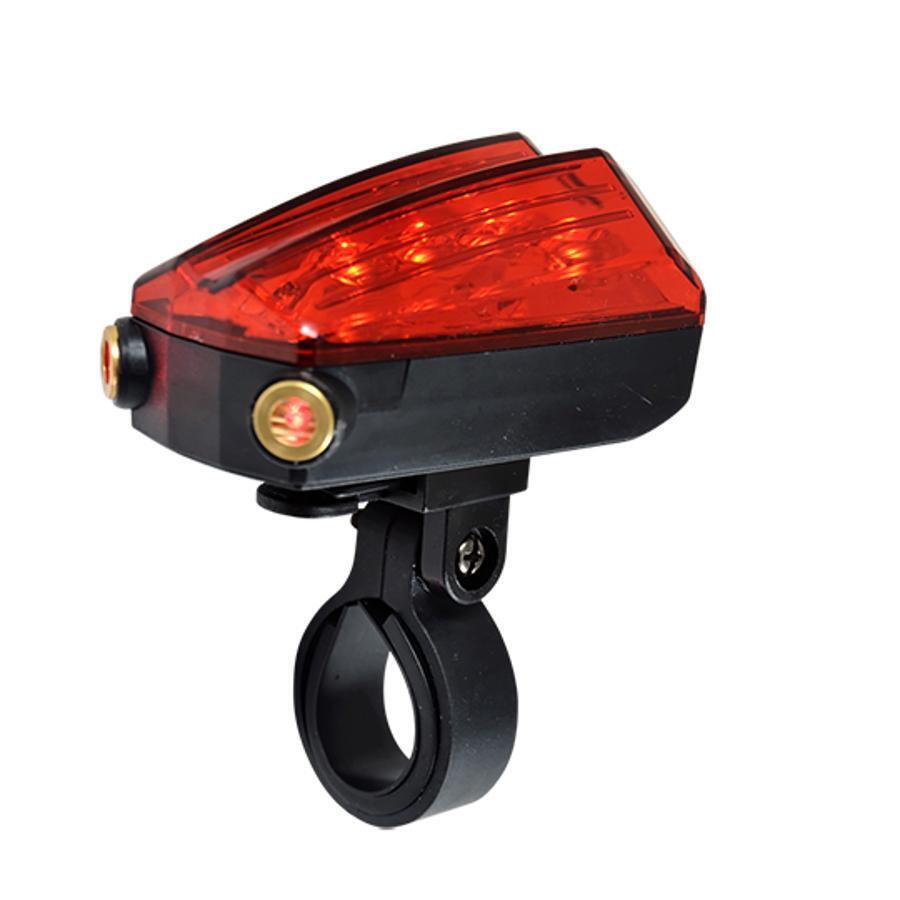 OPTIMIZ luce batteria posteriore 5 led 2 funzioni attacco reggisella Optimiz Laser