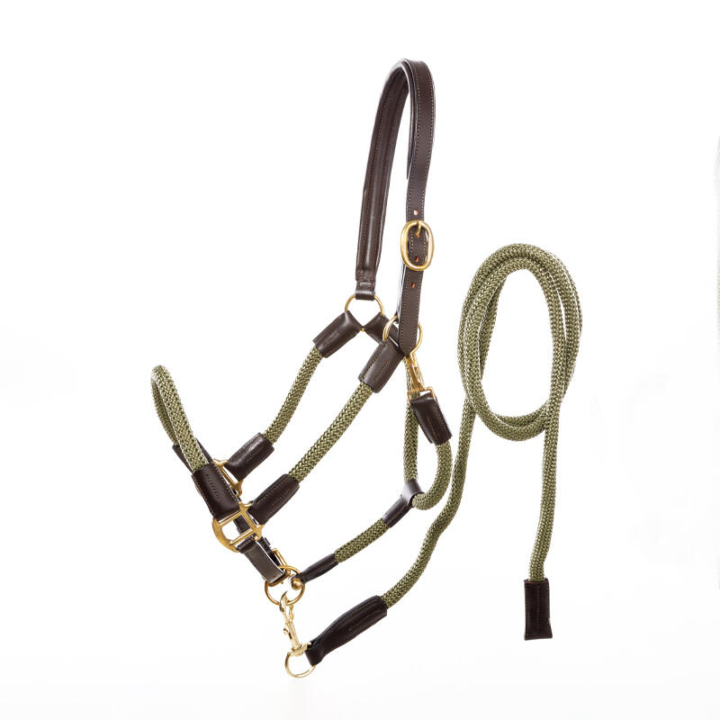 Licol pour cheval en cuir avec corde Kavalkade Cavo 1/3