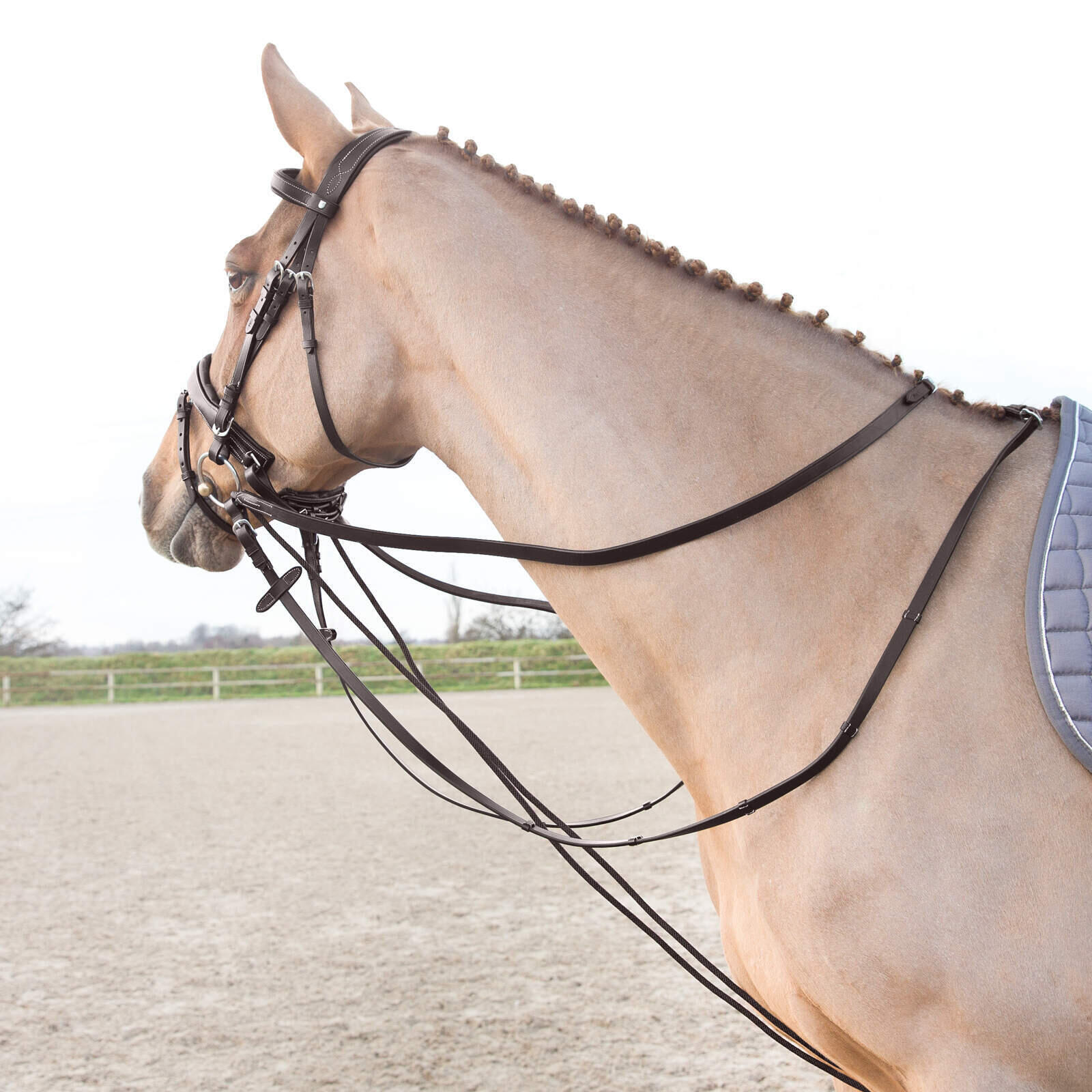Morso da cavallo tedesco in pelle e nylon Horze Sparta 4/7