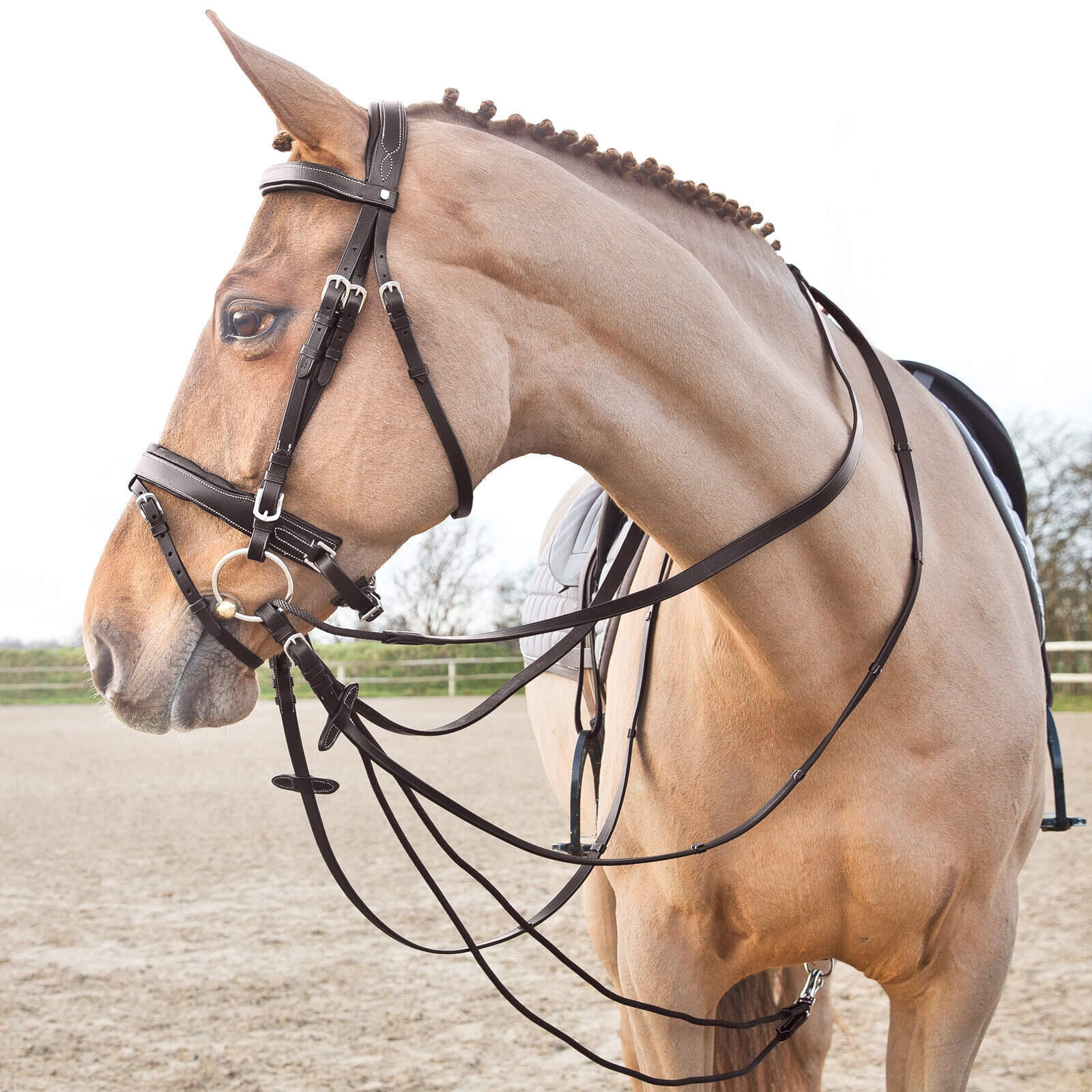 Morso da cavallo tedesco in pelle e nylon Horze Sparta 3/7