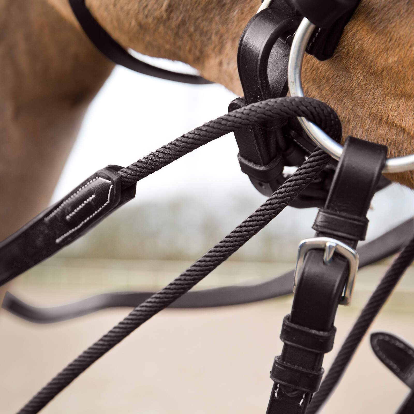 Morso da cavallo tedesco in pelle e nylon Horze Sparta 5/7