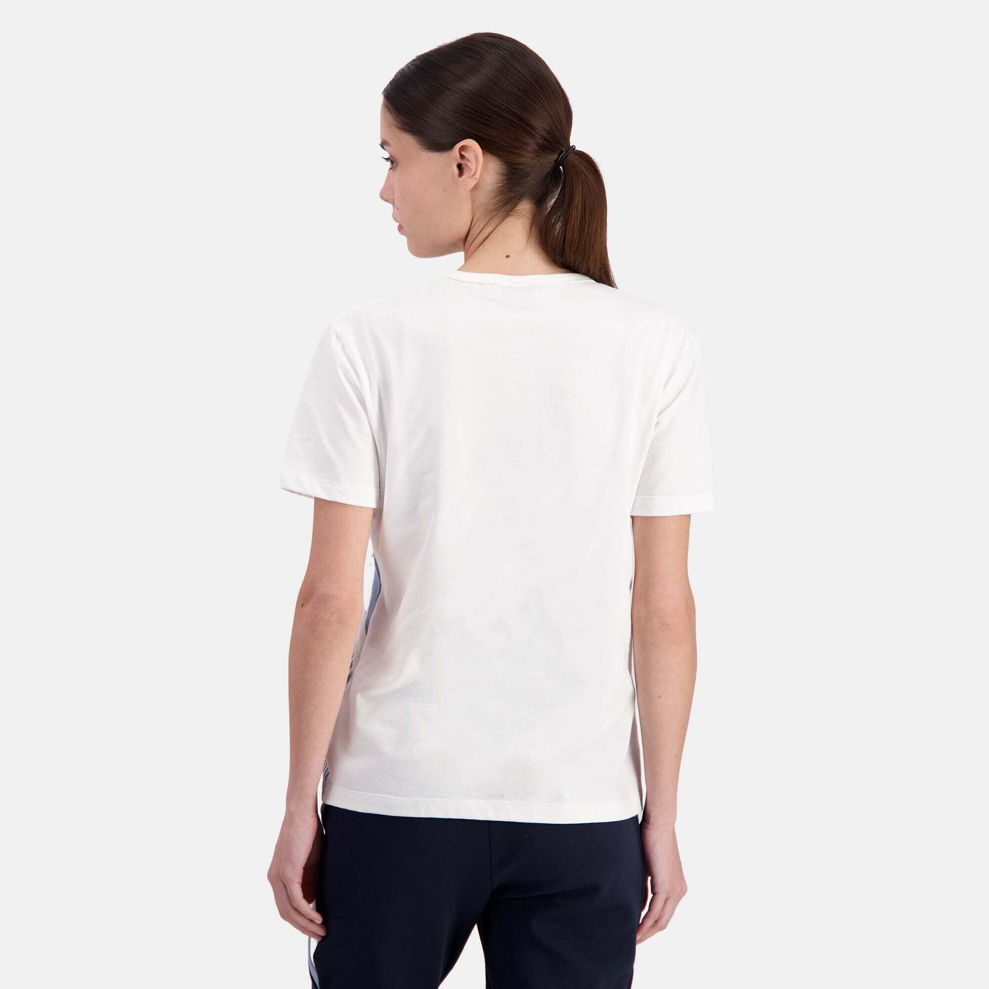 Camiseta Deportiva Blanca Mujer Le Coq Sportif Heritage N°2 Optical 6/6