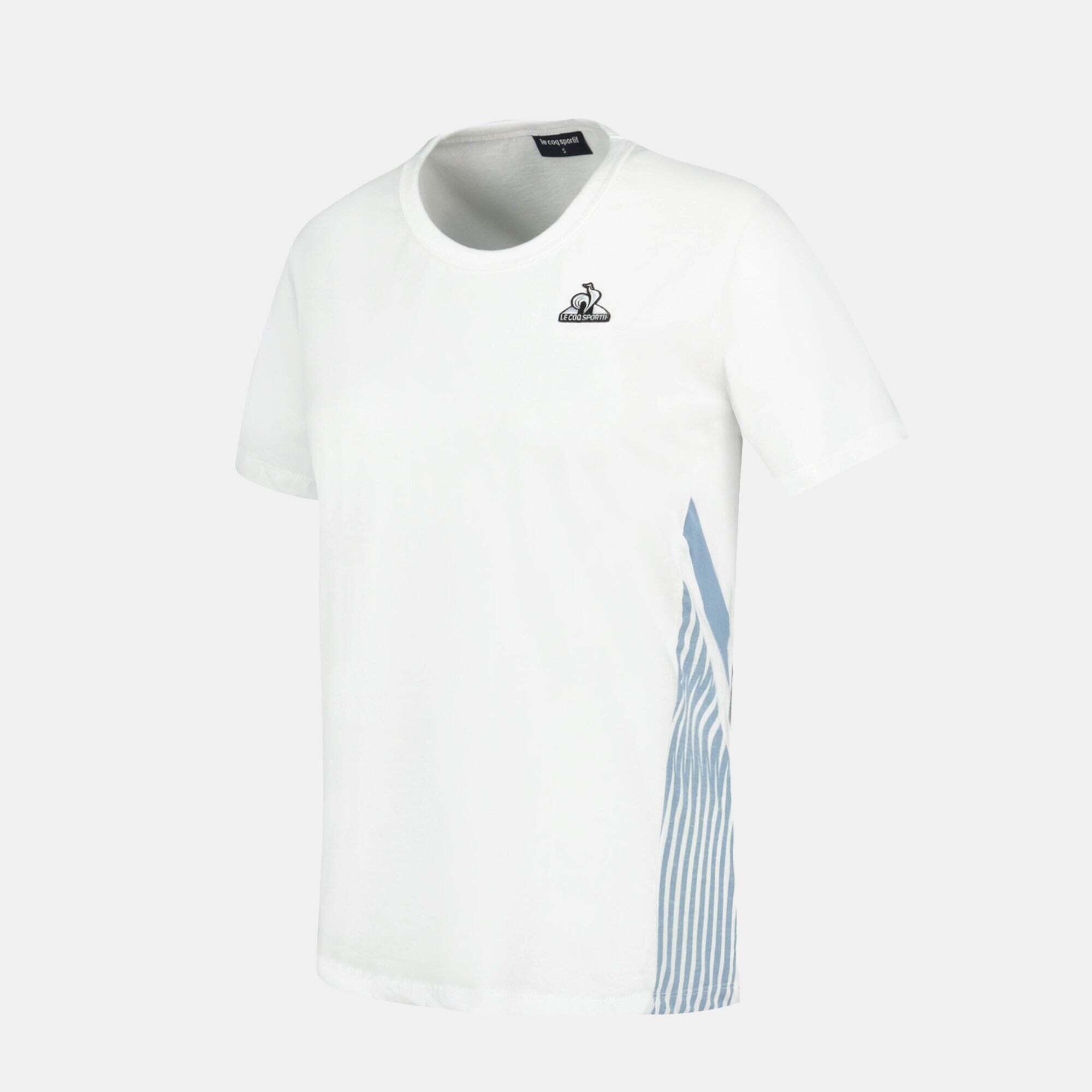 Camiseta Deportiva Blanca Mujer Le Coq Sportif Heritage N°2 Optical 4/6