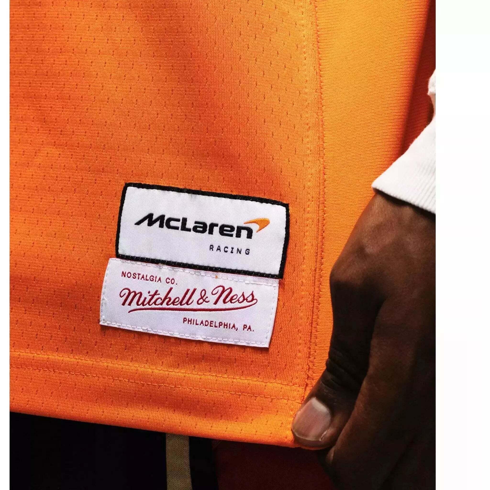 Camisola Mitchell & Ness Collab Mclaren Norris 4/7
