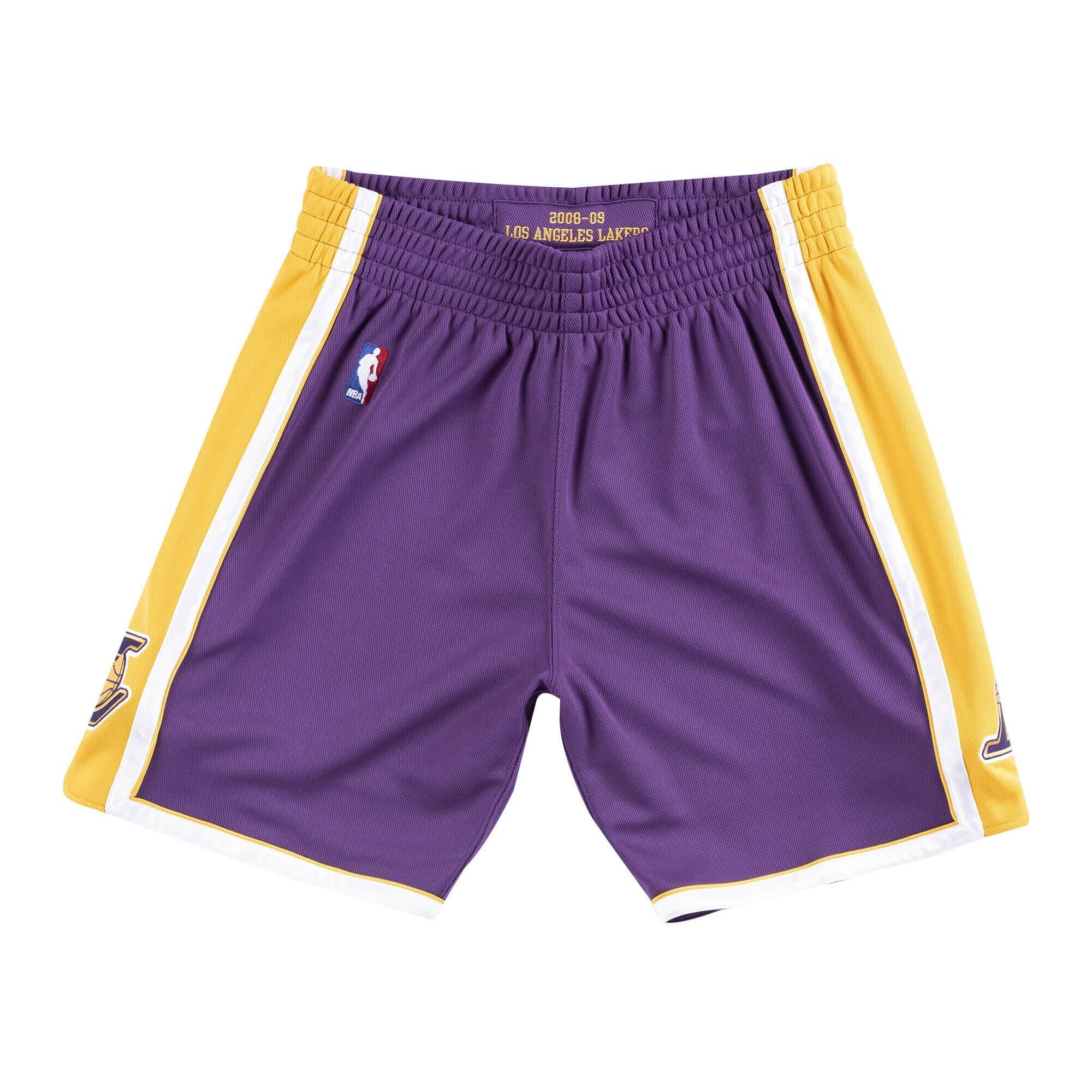 MITCHELL & NESS Pantaloncini Autentici Los Angeles Lakers NBA Road 08-09