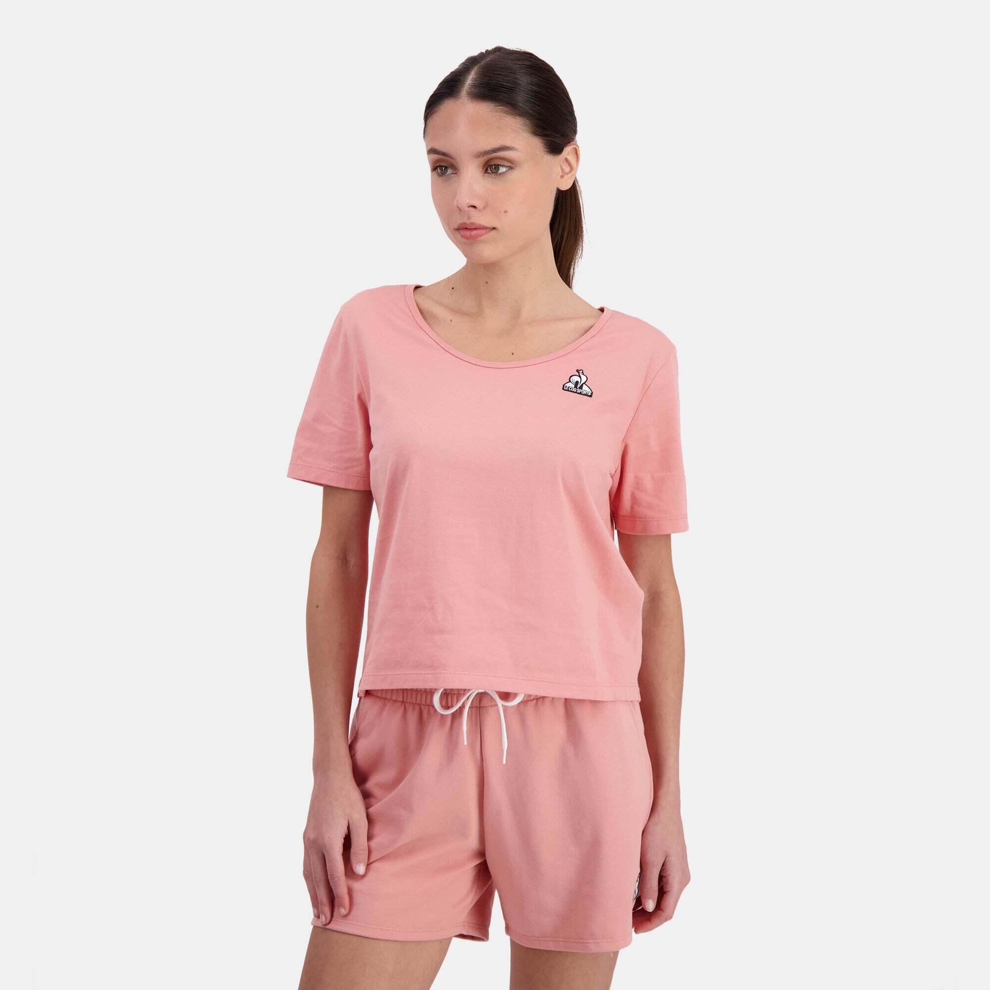 Camiseta Le Coq Sportif N1 Rosette para Mujer en Rosa 2/5