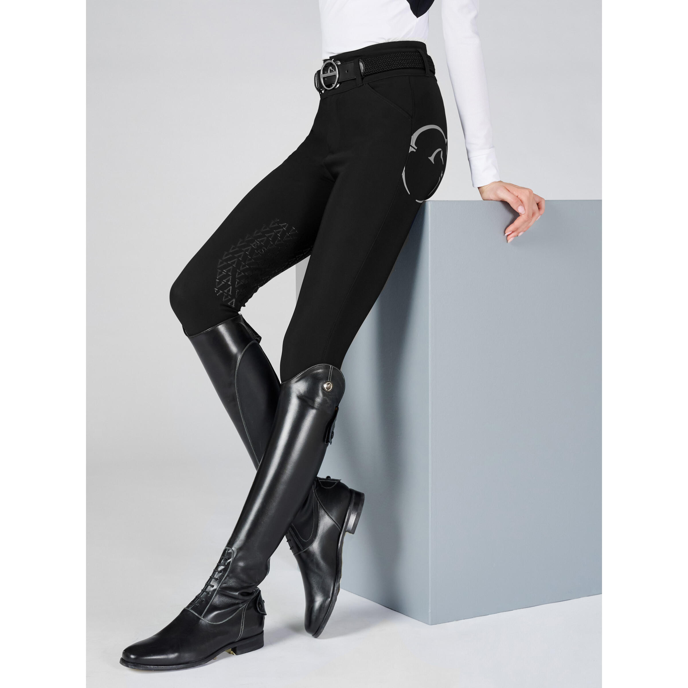 Pantalon mid grip équitation femme Vestrum Movleno 3/5