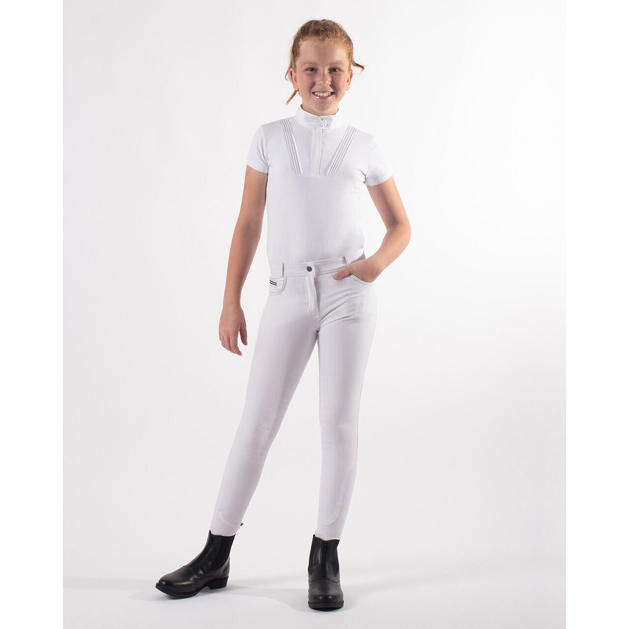 Polo d'équitation de concours fille QHP 2/7