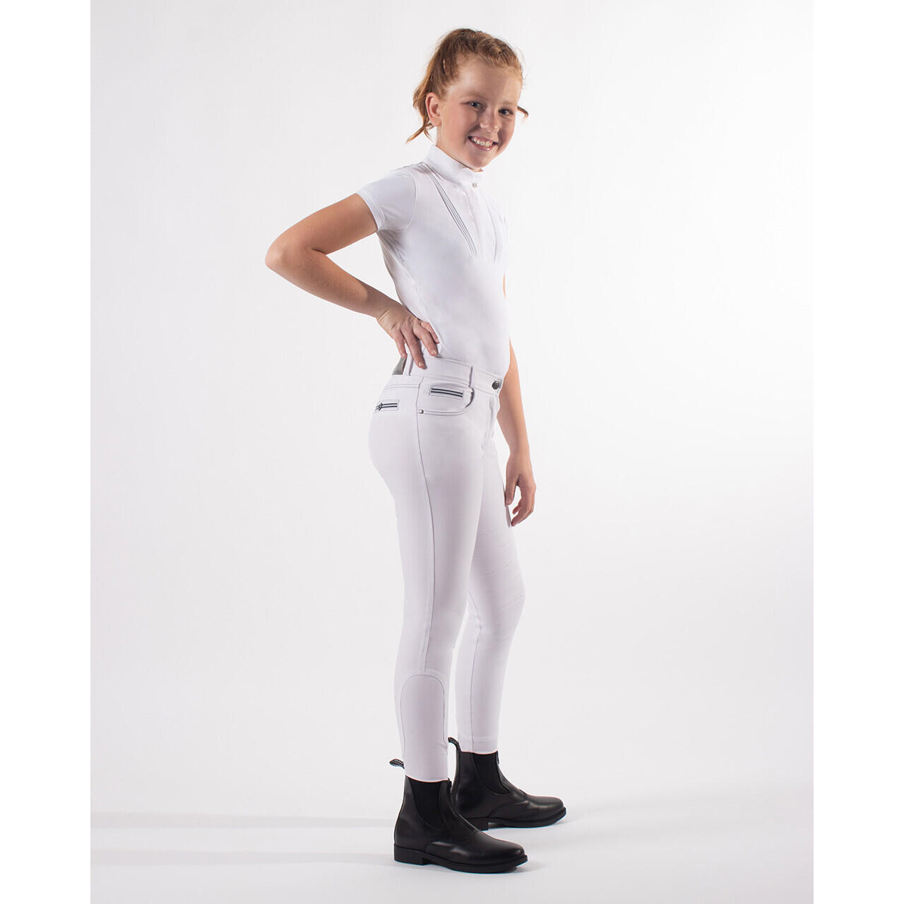 Polo d'équitation de concours fille QHP 3/7