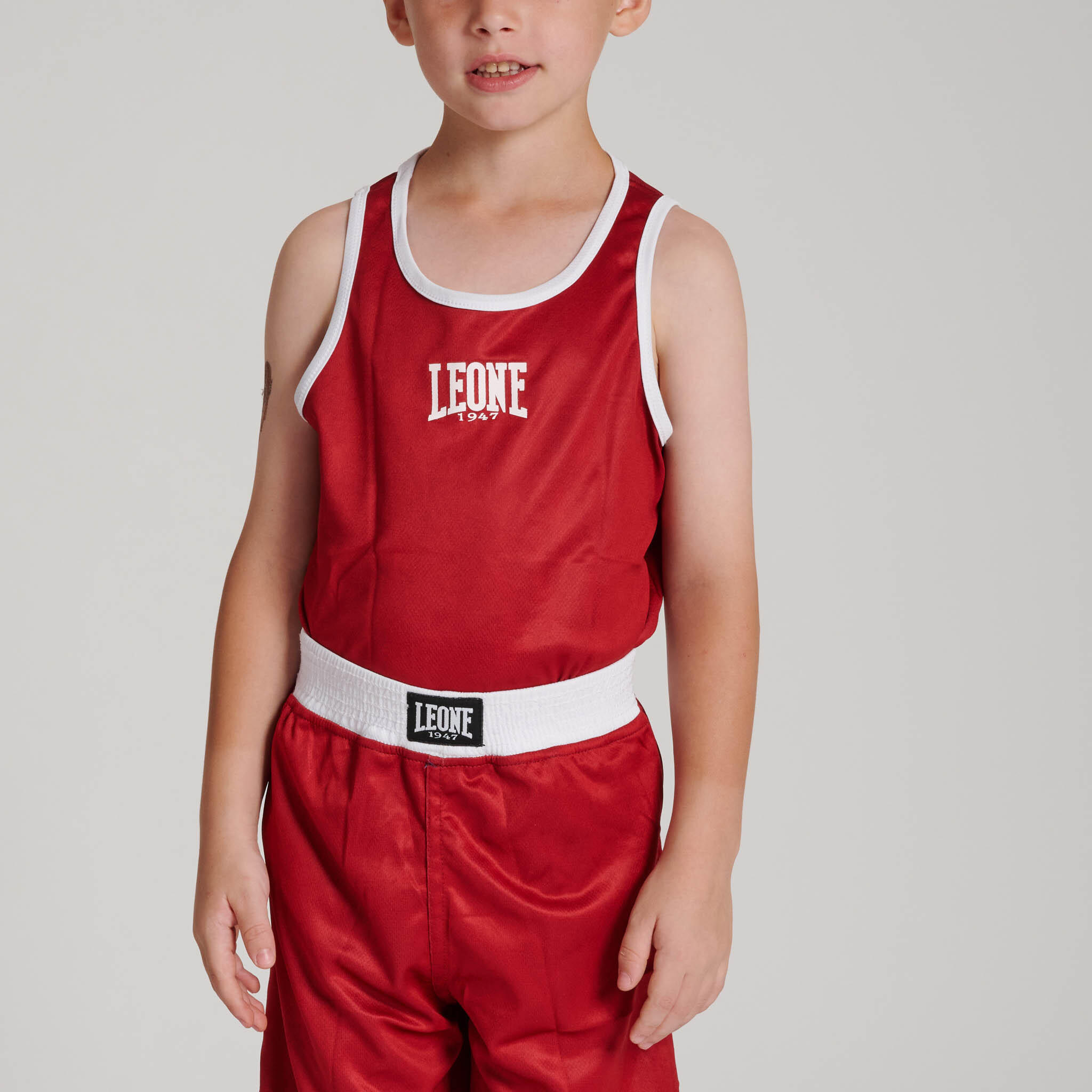 Camisola de boxe infantil reversível Leone1947 azul/vermelho XL 7/7