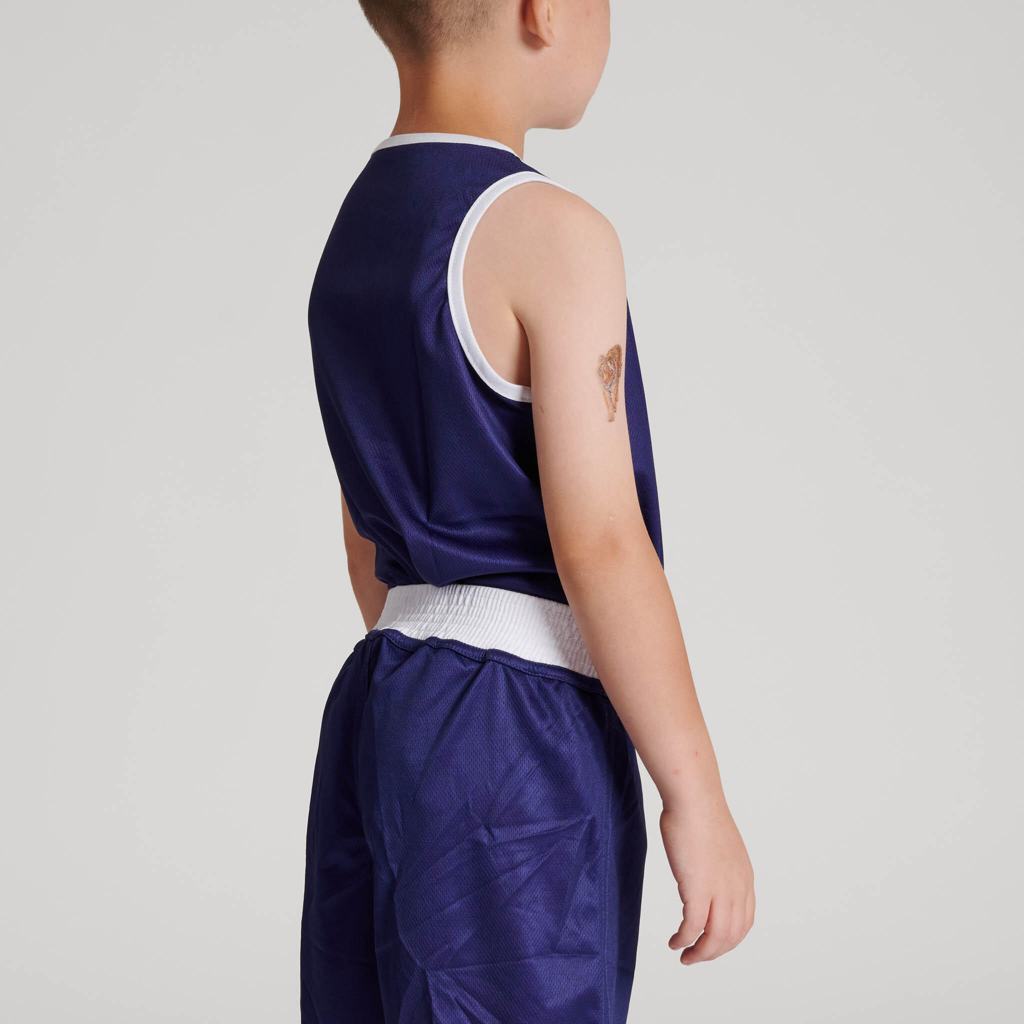 Camisola de boxe infantil reversível Leone1947 azul/vermelho XL 5/7