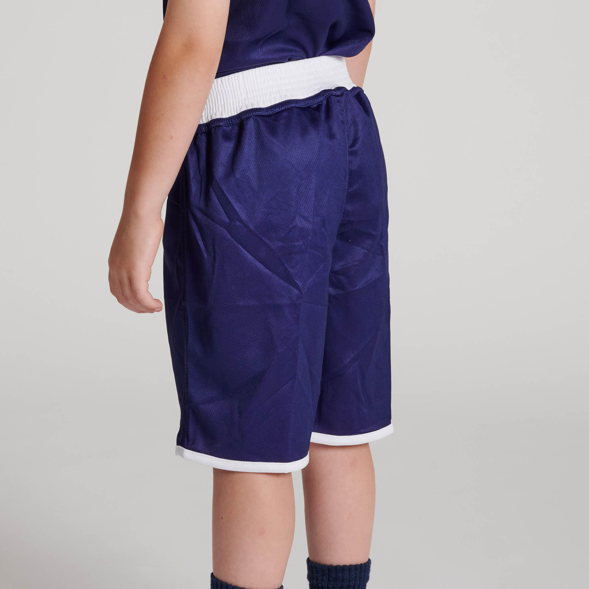 Leone1947 Calças de boxe infantis DOUBLE FACE azul/vermelho L 6/7