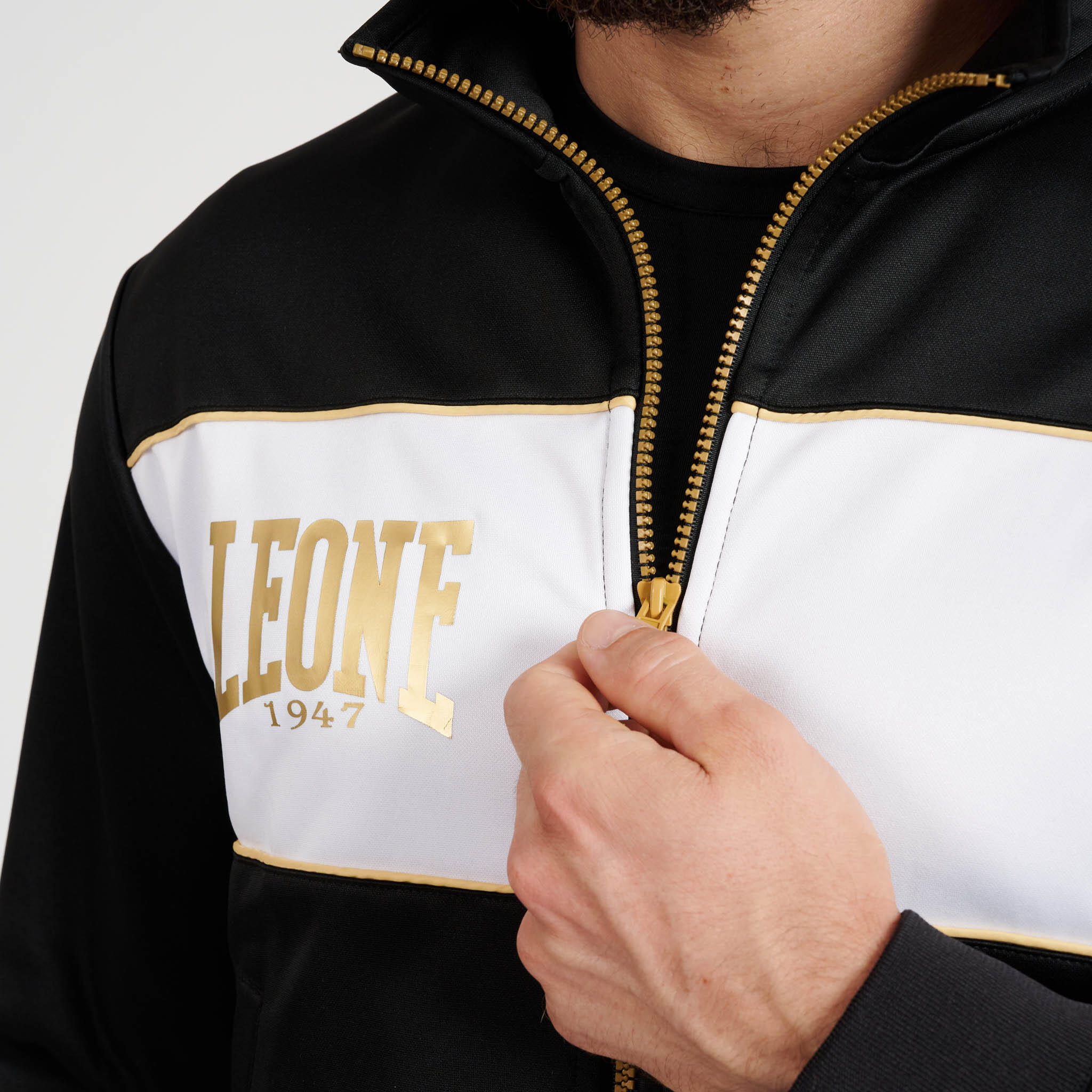 Sudadera zip sin capucha Leone1947 PREMIUM 2 negro XXL 7/7