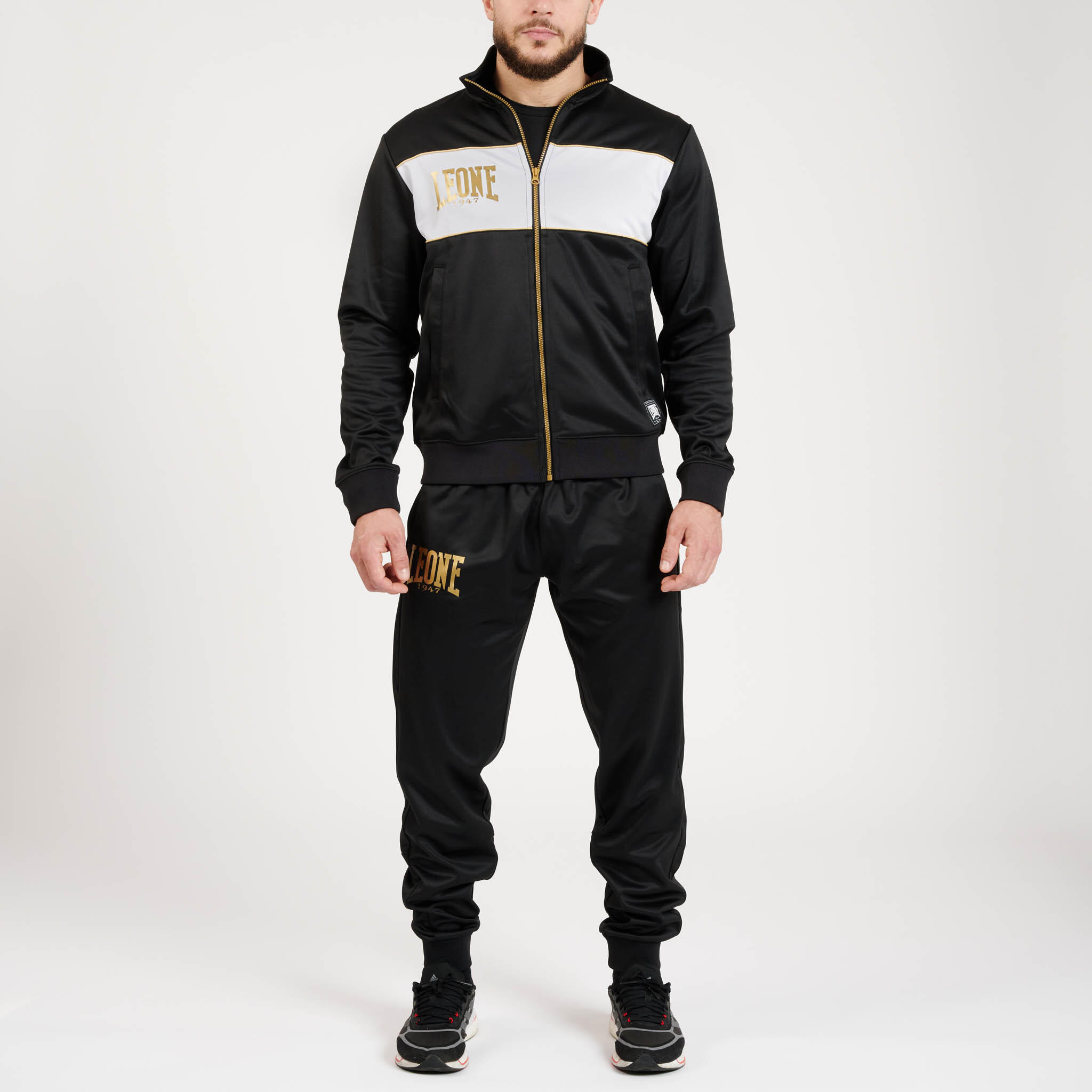Sudadera zip sin capucha Leone1947 PREMIUM 2 negro XXL 6/7