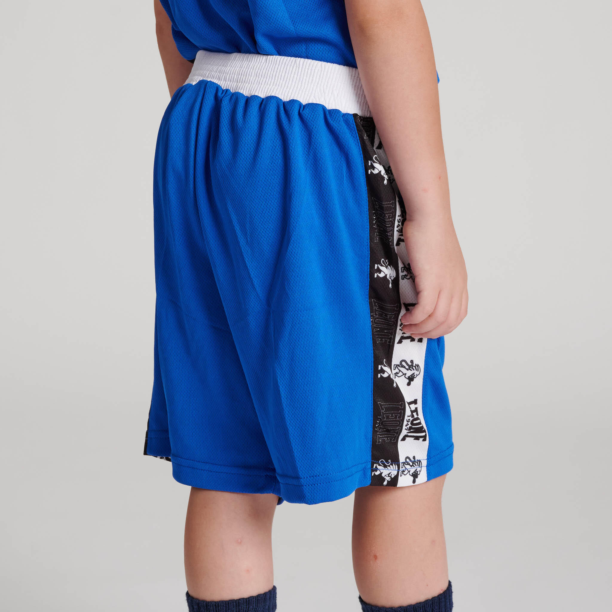 Leone1947 Pantalón de boxeo infantil ICONIC azul L 4/5