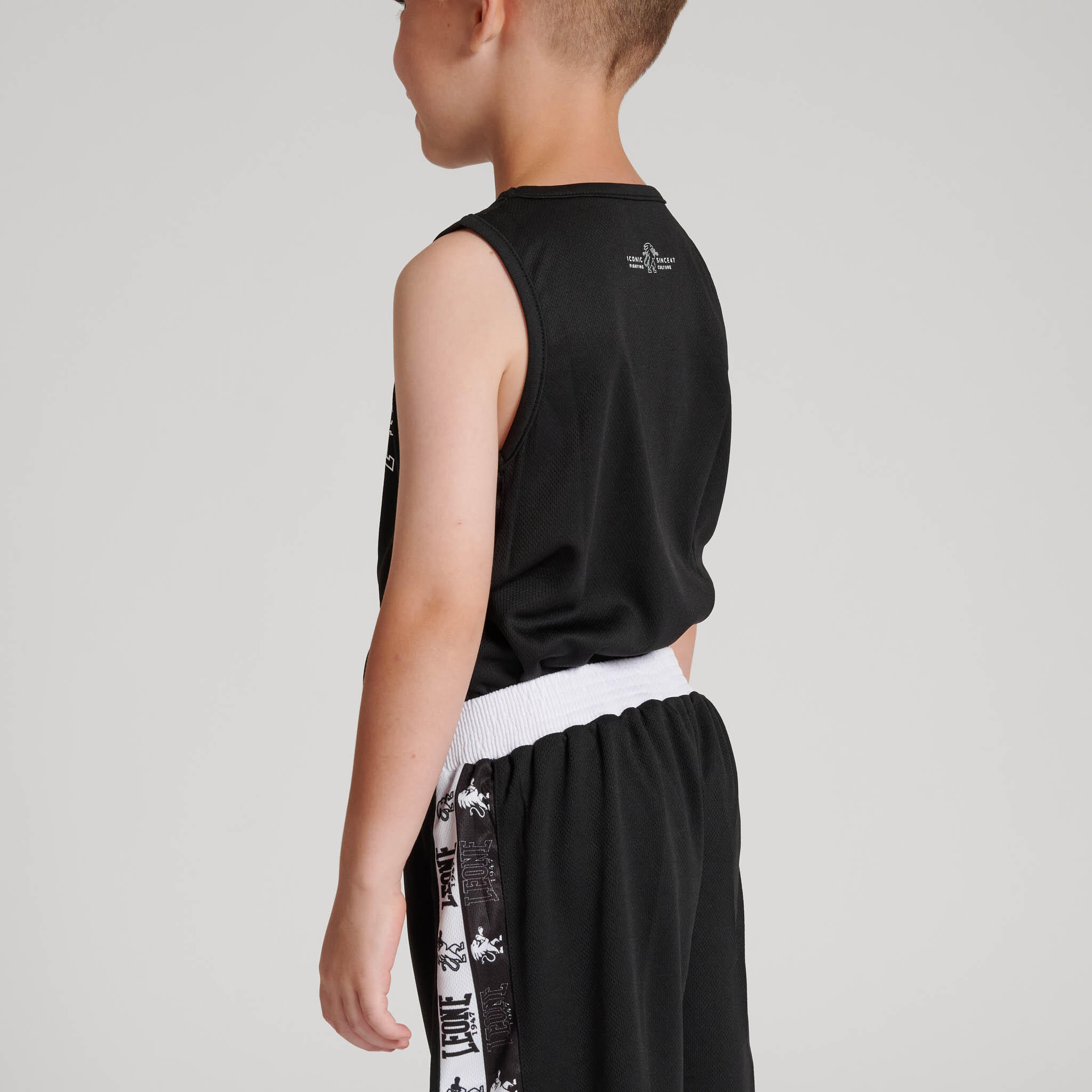 Camiseta boxeo infantil Leone1947 ICONIC negra L 5/6