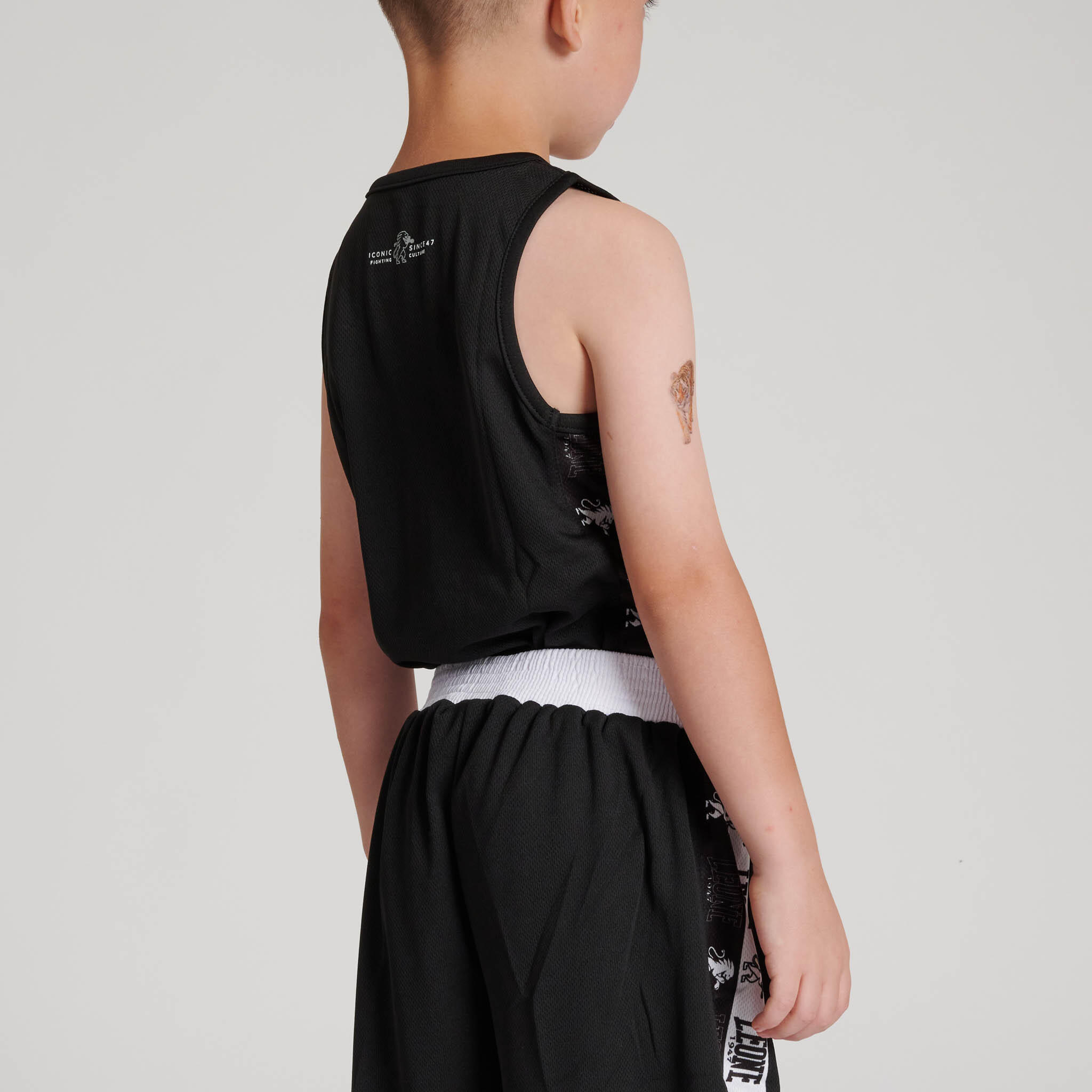 Camiseta boxeo infantil Leone1947 ICONIC negra L 4/6