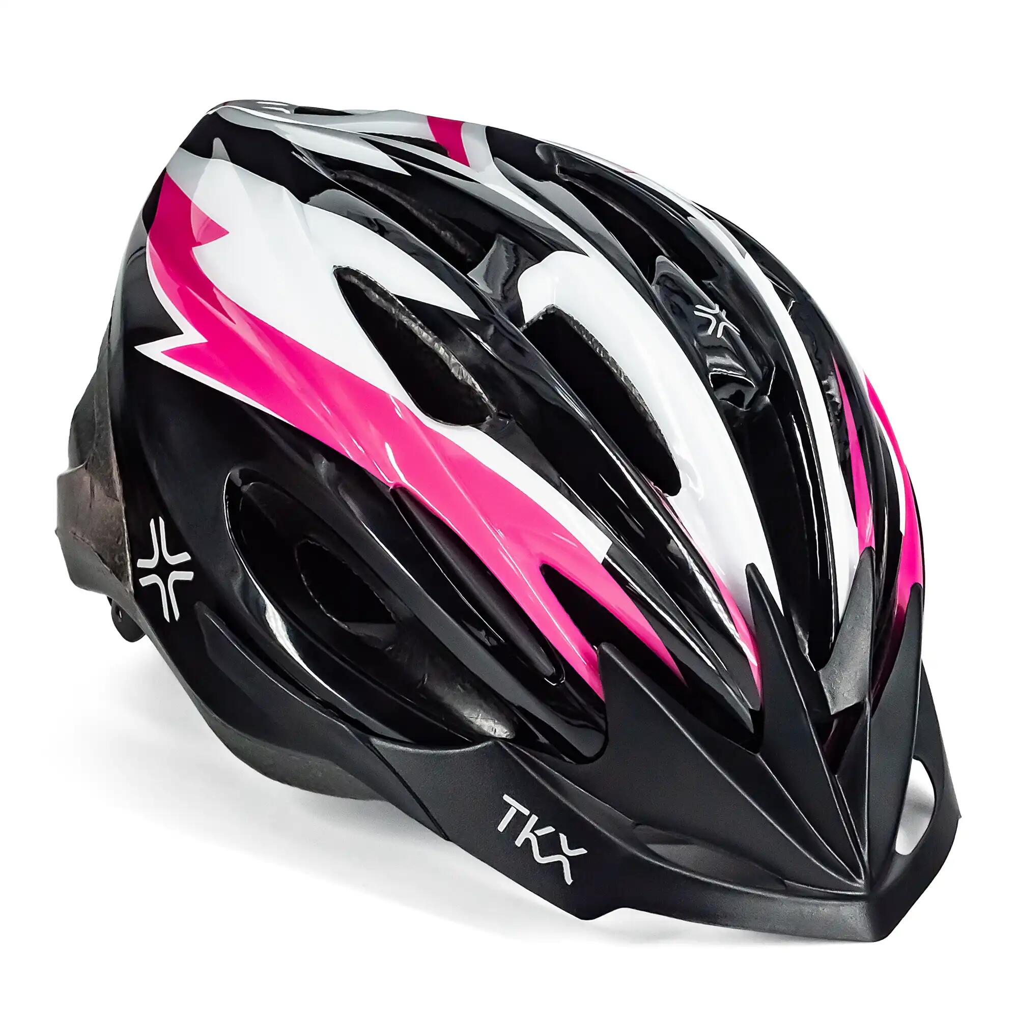 TKX CAPACETE DE CICLISMO COM LUZ TKX T-M (52-55 CM) – (ROSA)