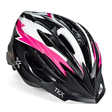 Casco Ciclismo Bicicleta Montaña MTB TKX Con Luz azul