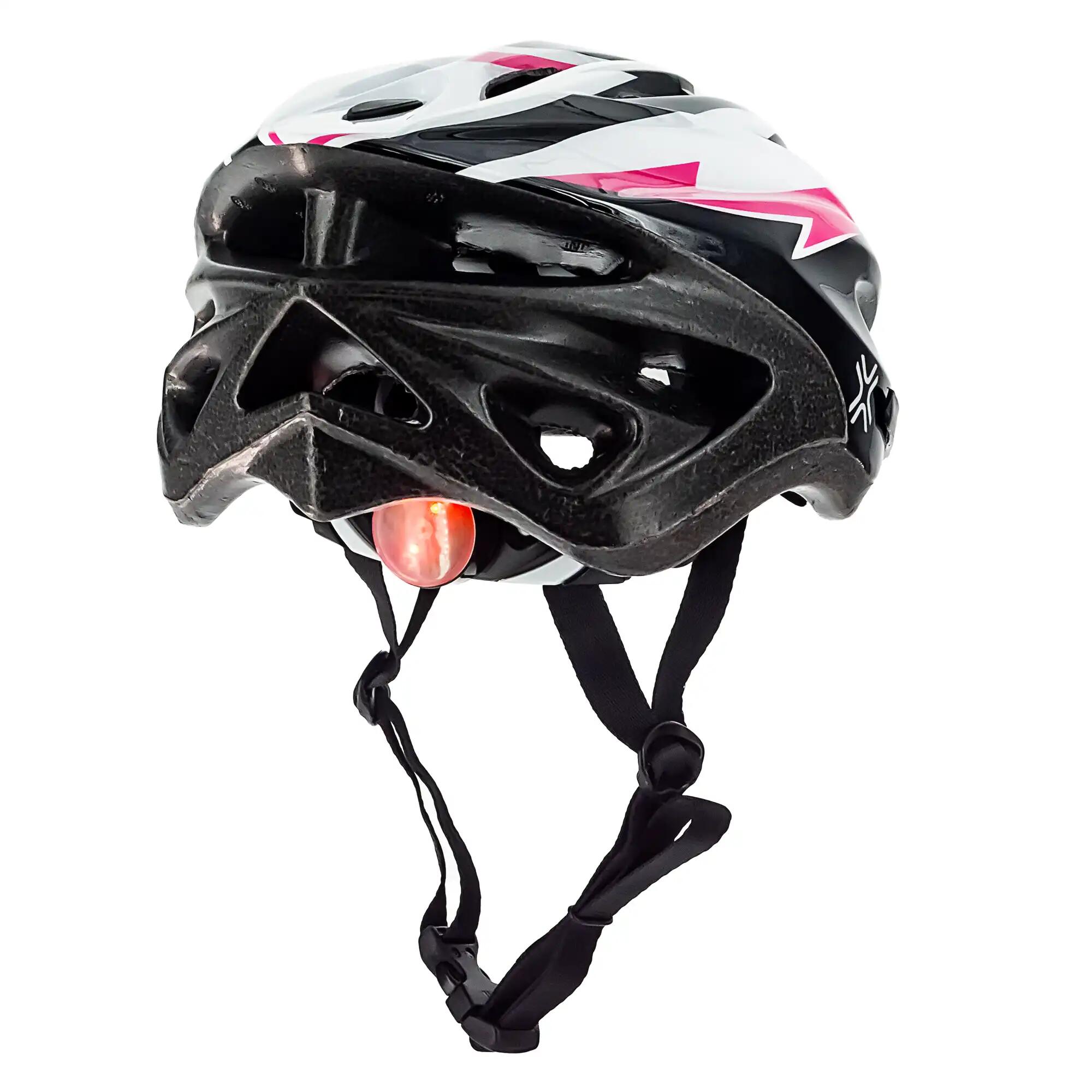 Casco Ciclismo Bicicleta Montaña MTB TKX Con Luz rosa 3/4