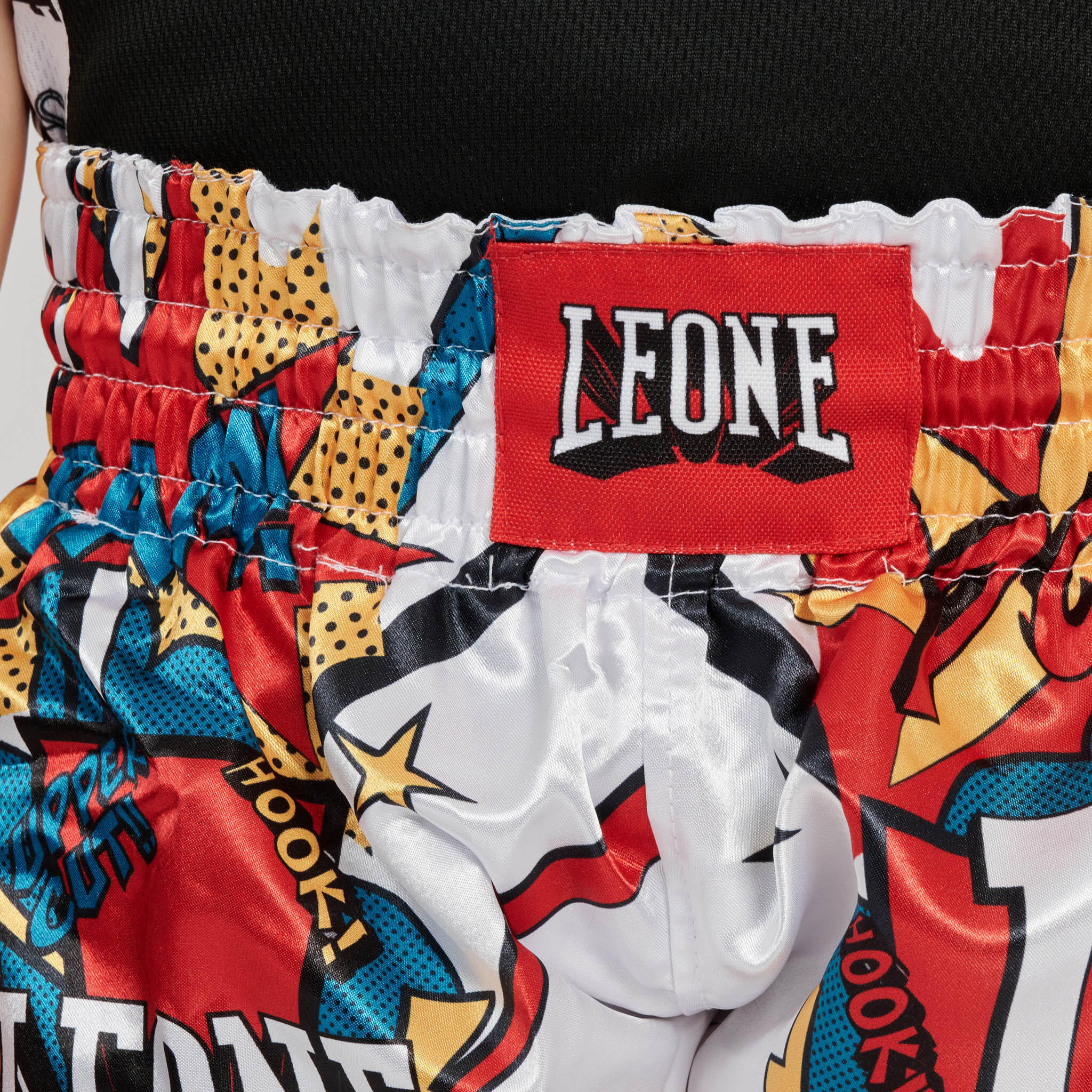 Calções Curtos Rapazes Kick Boxing Muay Thai Leone 1947 HERO branco 5/7