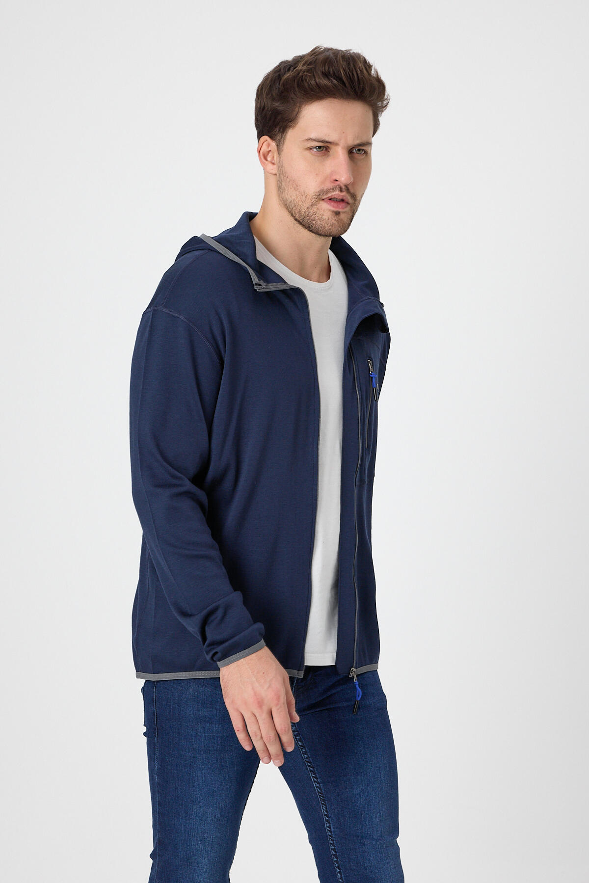 Męska Bluza z Kapturem z 100% Wełny Merino - Maestro/Woolona 5/7