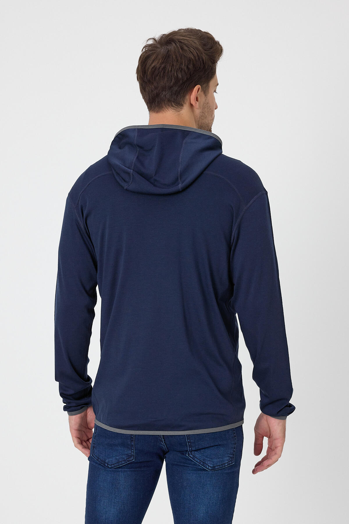 Męska Bluza z Kapturem z 100% Wełny Merino - Maestro/Woolona 6/7