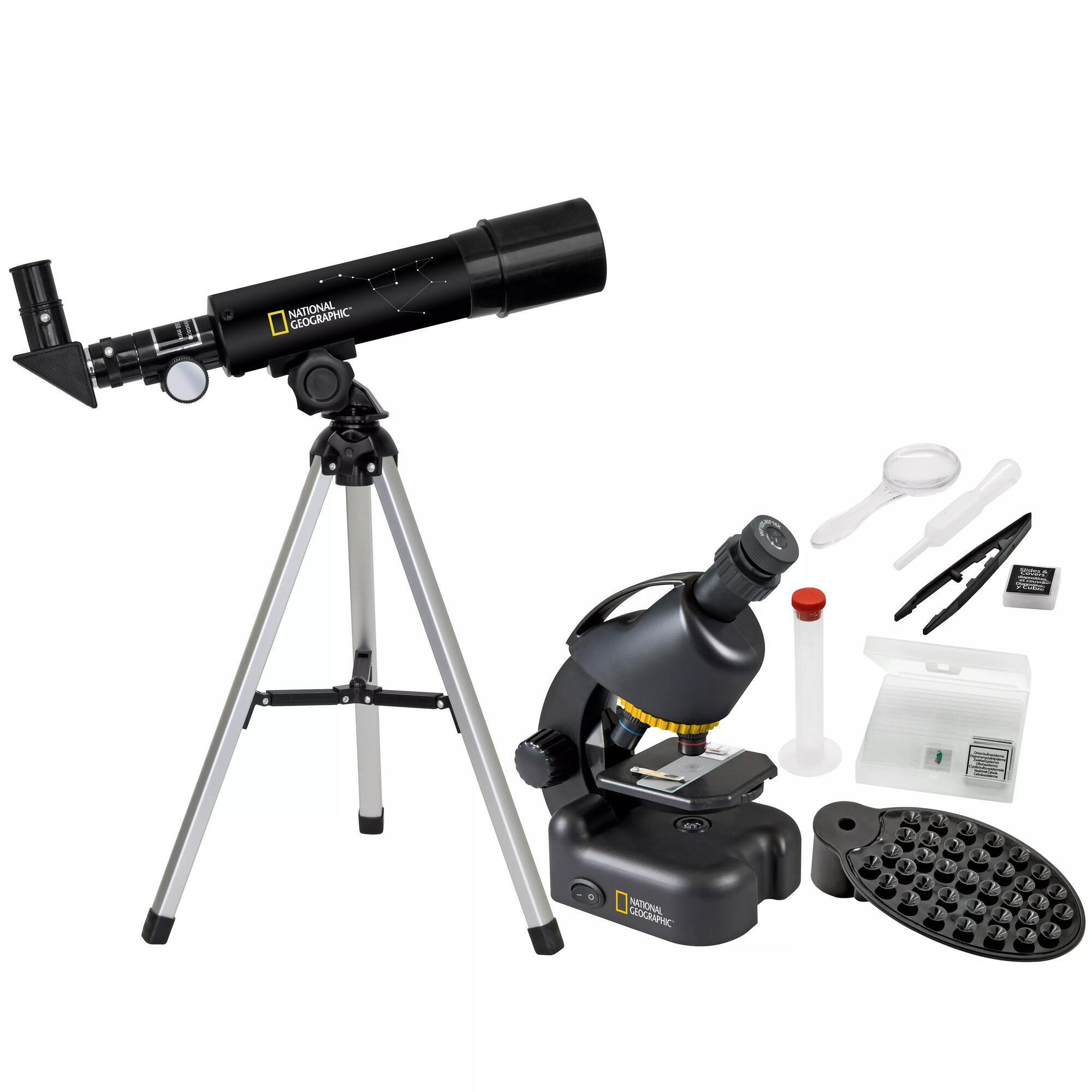 National Geographic - Ensemble De Télescope Compact + Microscope National Géographique - Longue Vue - Noir - Kid Unique - Decathlon