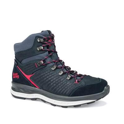 Bluecliff lady es wandelschoen dames leren mid wandelschoenen navy/pink