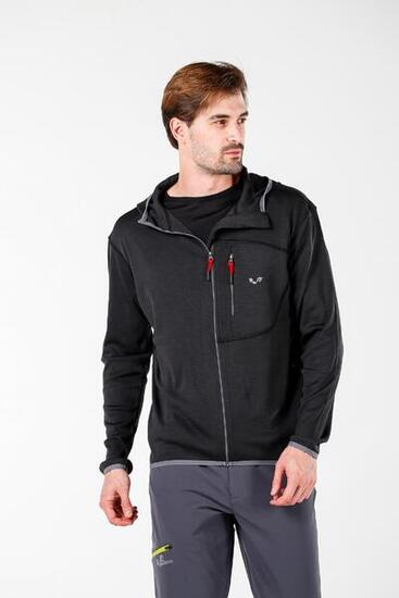 Męska Bluza z Kapturem z 100% Wełny Merino - Maestro/Woolona