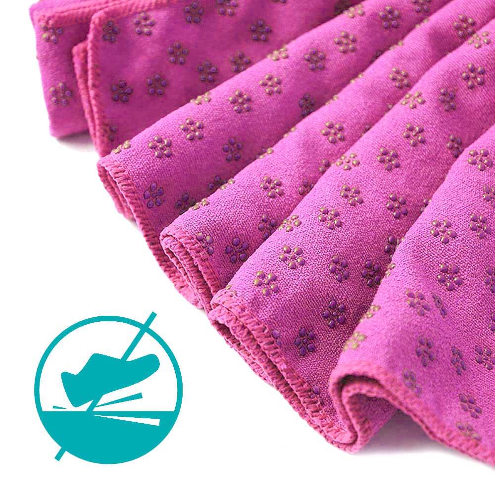 Antypoślizgowy ręcznik do jogi z torbą w prezencie-pink 4/5