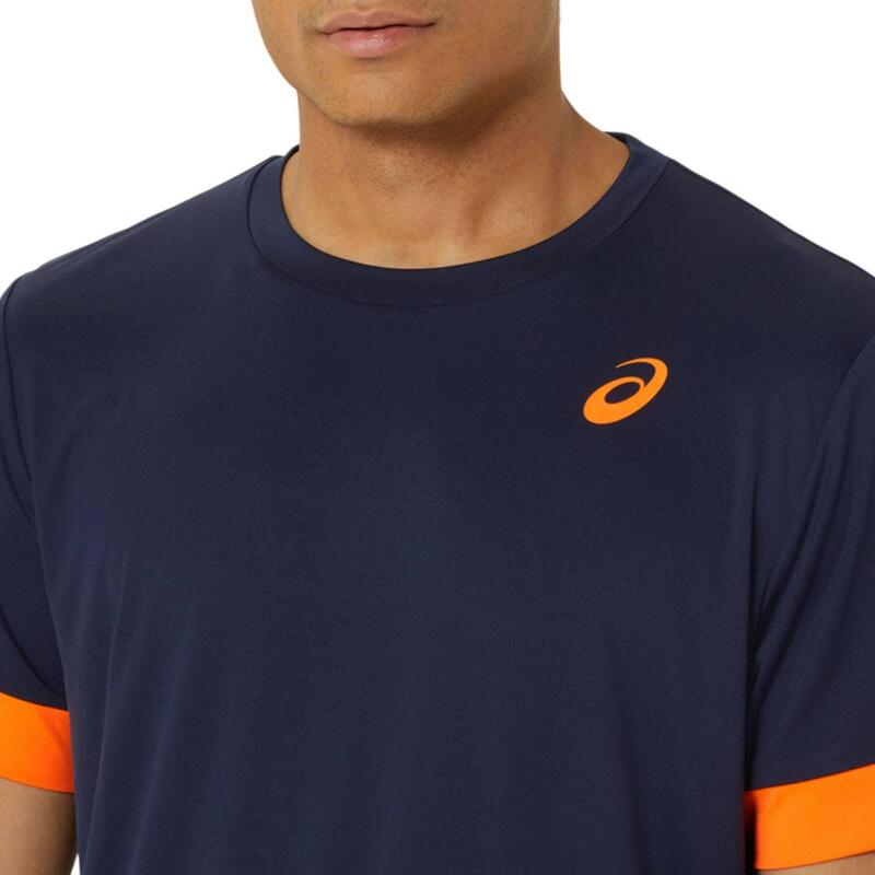 Camiseta Asics Court Azul Medianoche Naranja -  - S