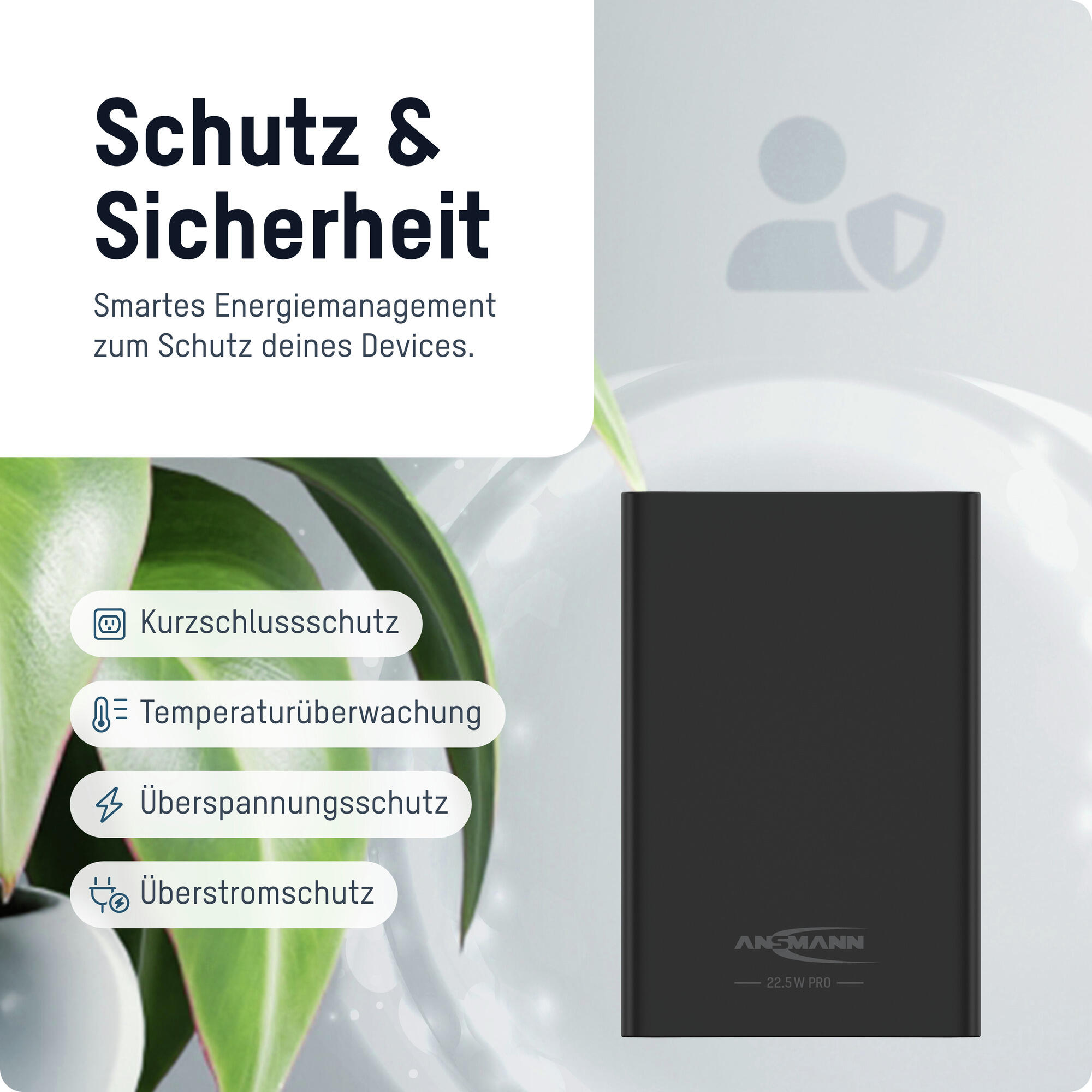 Powerbank 10000 mAh PB222PD schwarz 3/7