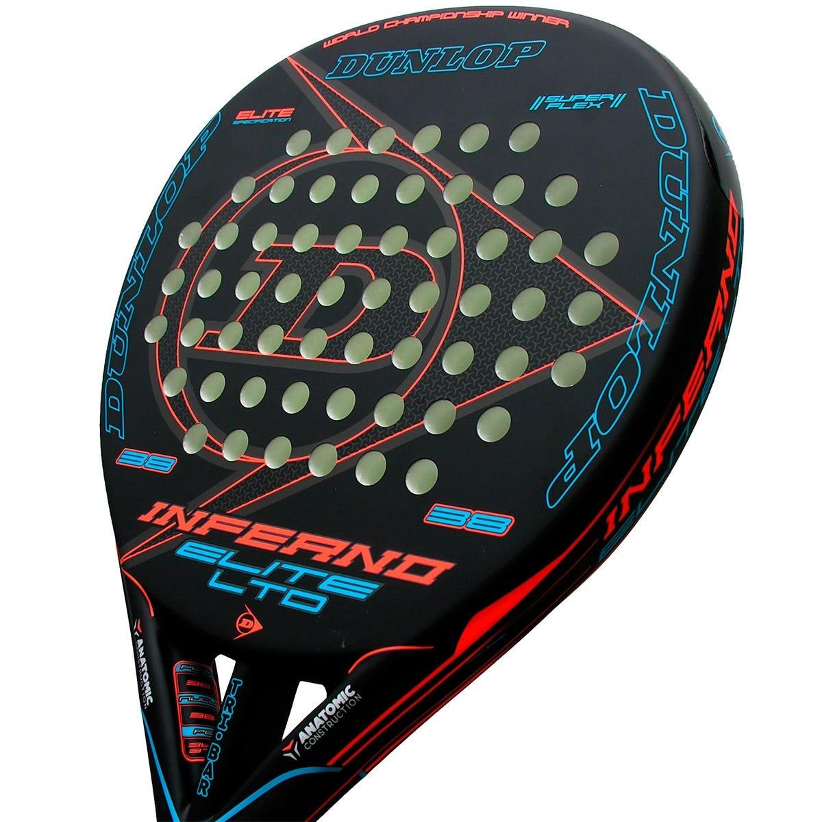 DUNLOP INFERNO ELITE LT G1 HL BLUE AND ORANGE 623723 OFP PADEL RACKET 2/4