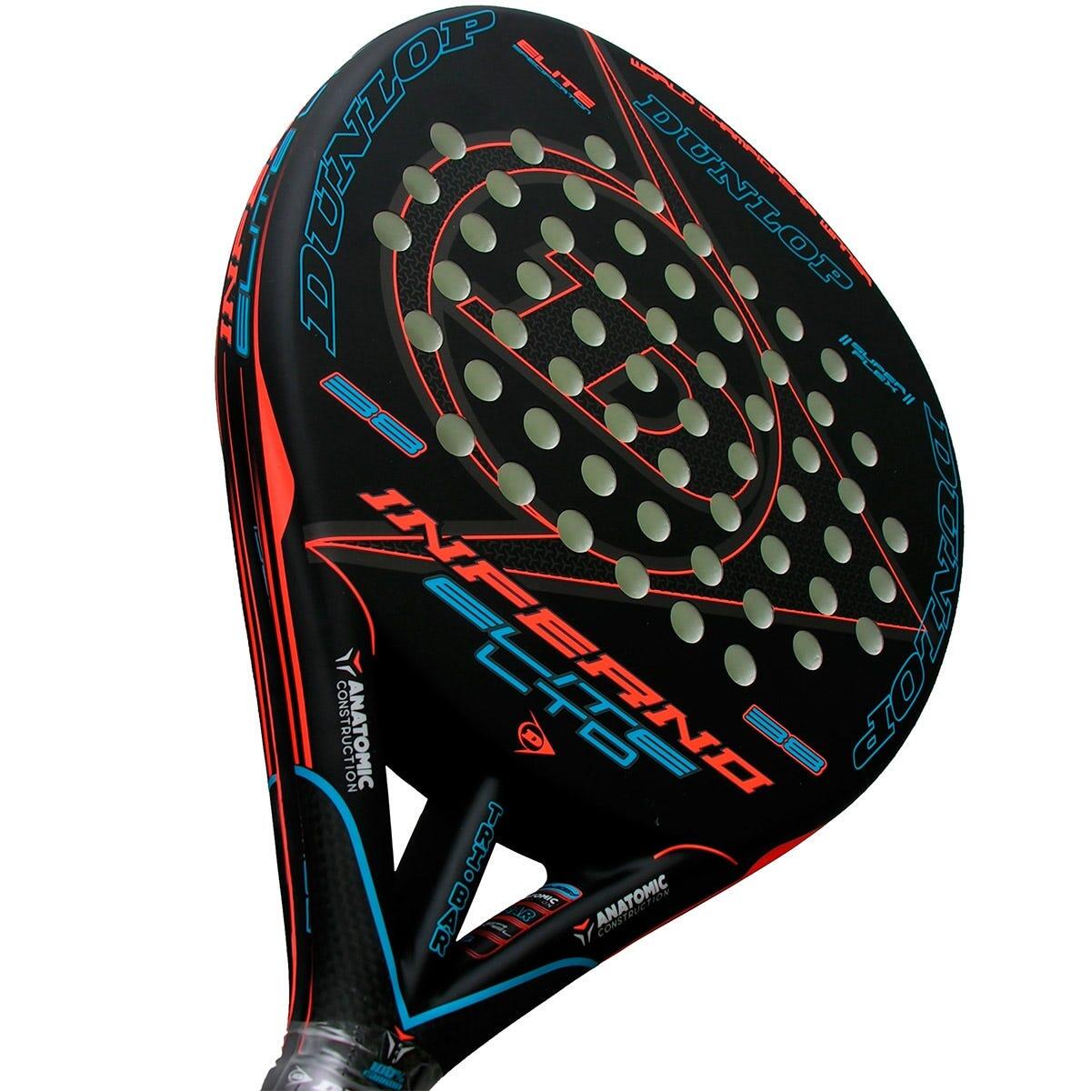 DUNLOP INFERNO ELITE LT G1 HL BLUE AND ORANGE 623723 OFP PADEL RACKET 3/4