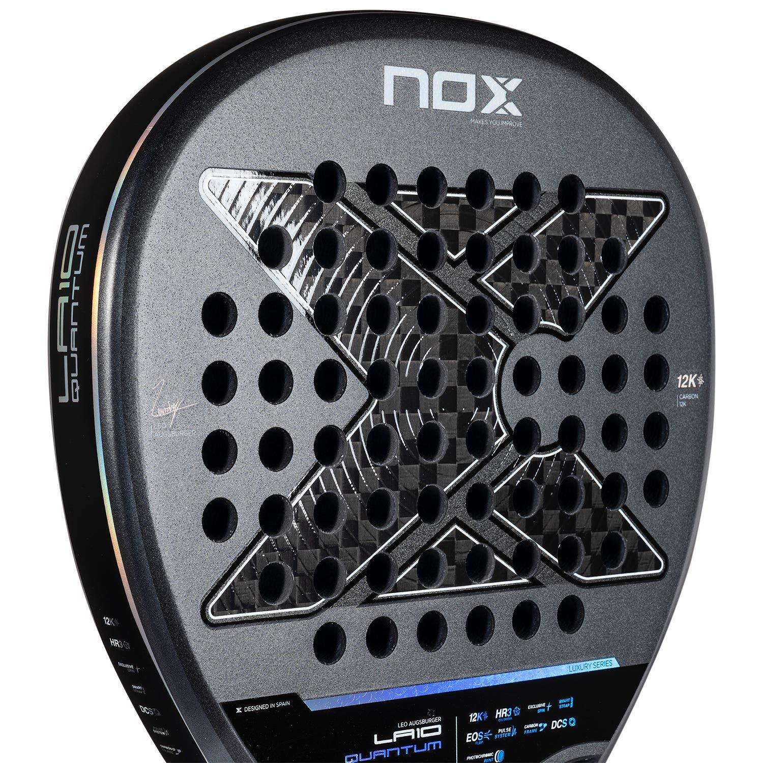NOX LA10 Quantum 12K By Leo Augsburger 2025 padelracket -  ZWART - unisex 6/7