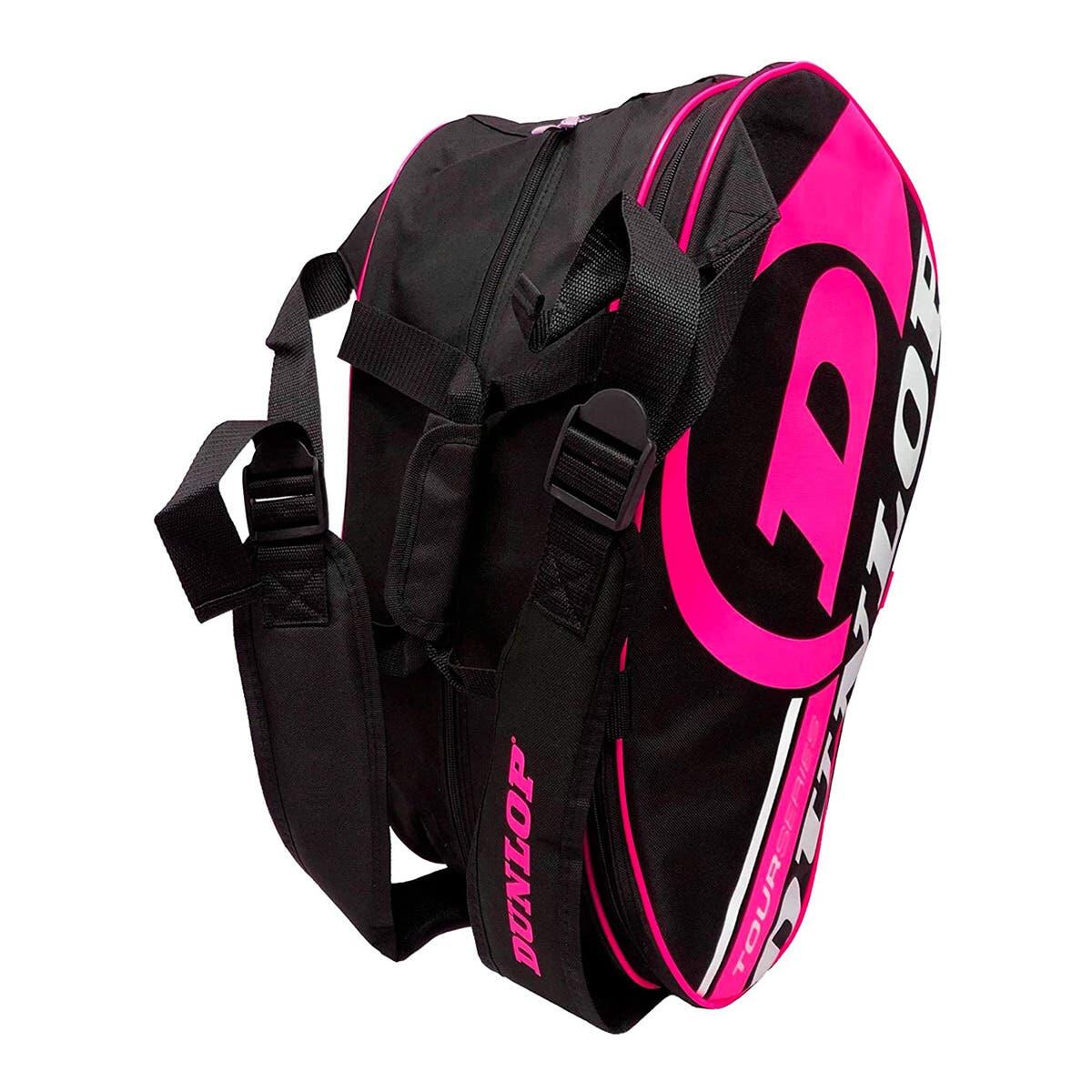 Sac De Padel Dunlop Tour Intro Black And Pink 3/4