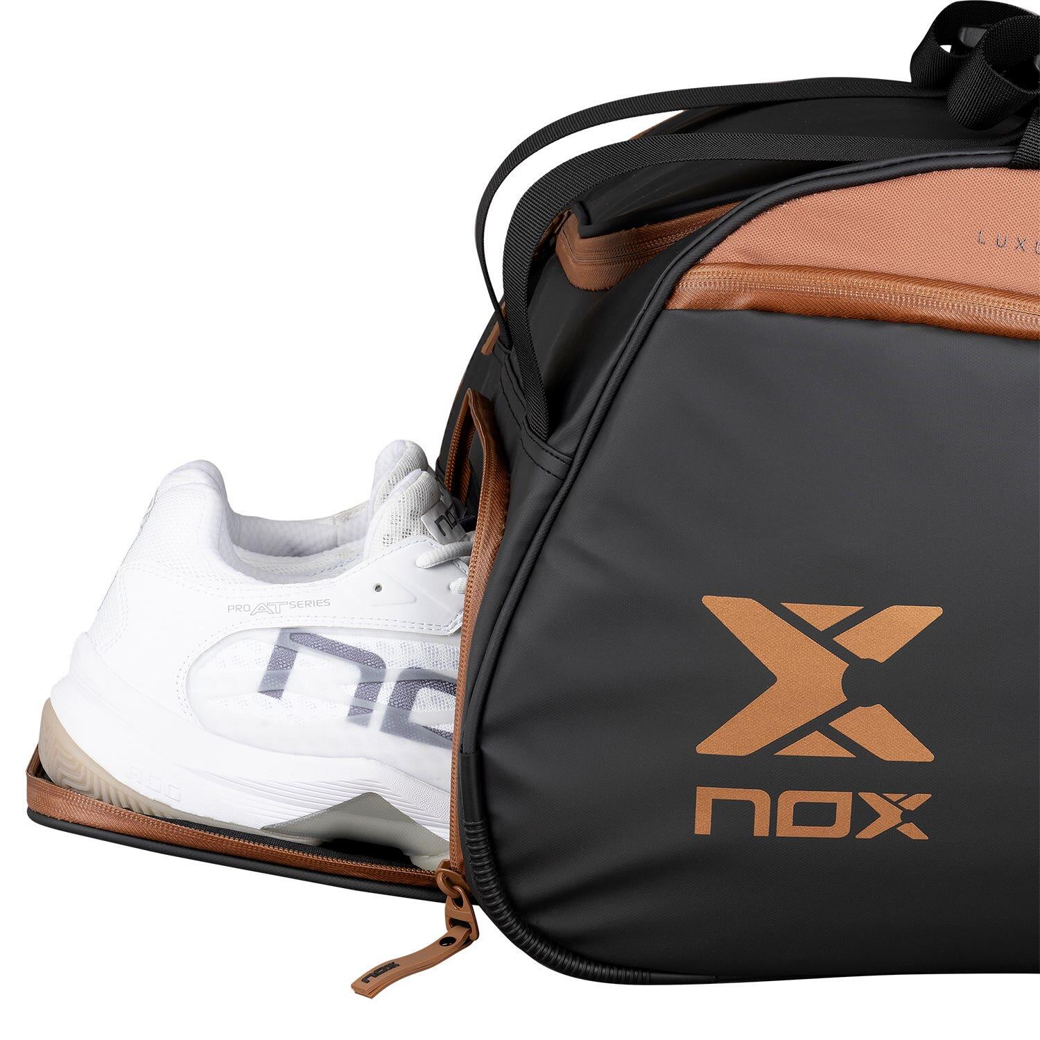 NOX LUXURY OPEN SERIES PADELBAG BLACK BROWN BPOPENBLBR 6/7