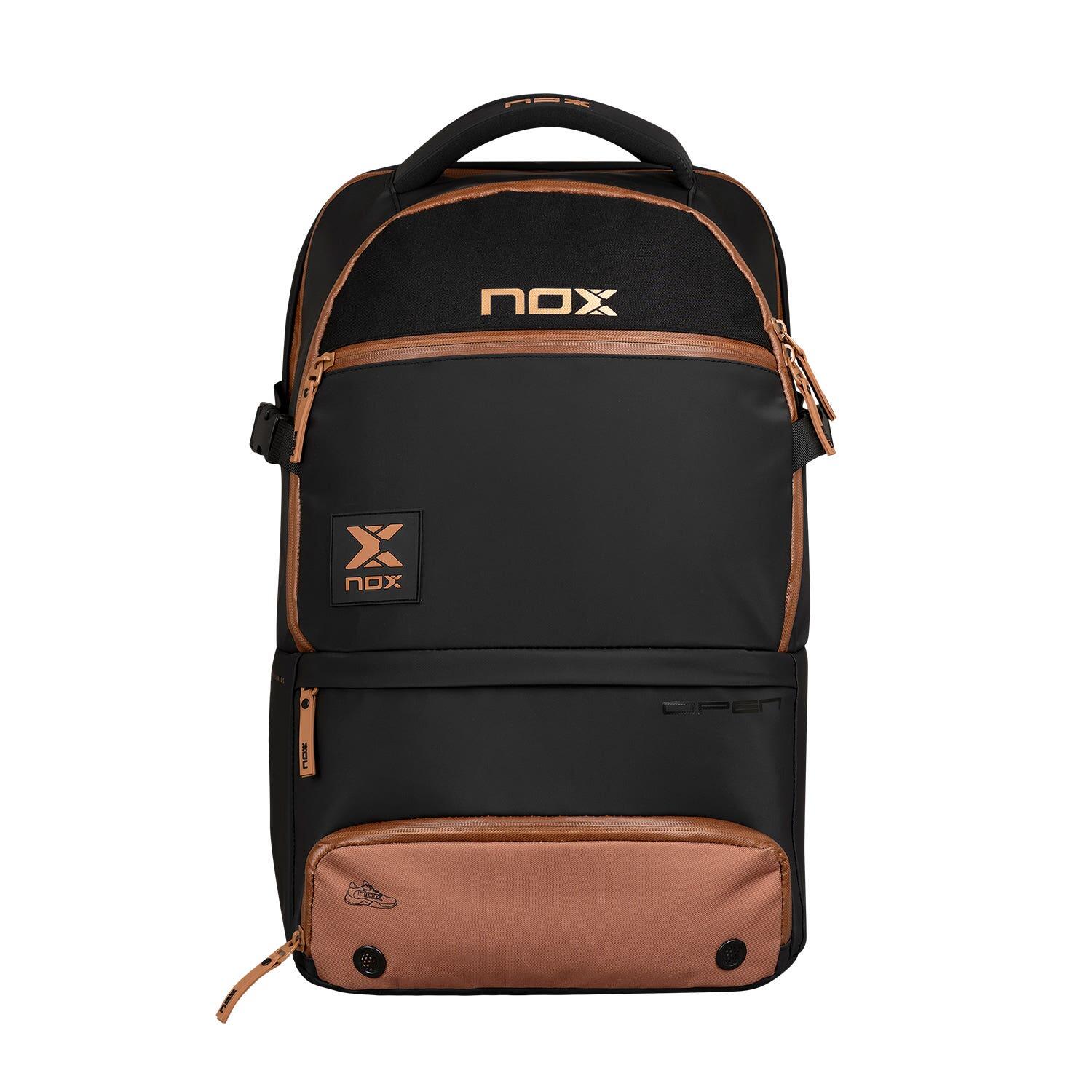 Mochila nox luxury open series preta castanha