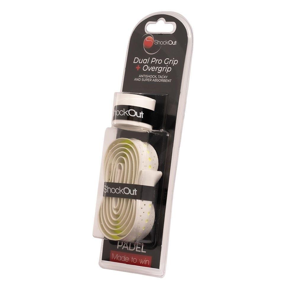 Grip E Overgrip Pro Shockout Dual Bianco E Giallo 3/3