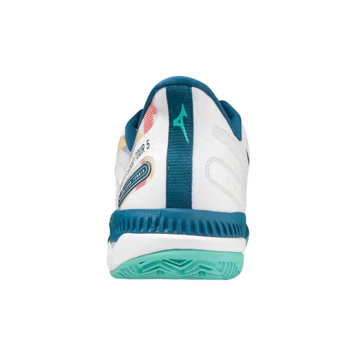 Chaussures Mizuno Wave Exceed Tour 5 Clay Court 61gc2274 30 Blanc Et Bleu 5/5