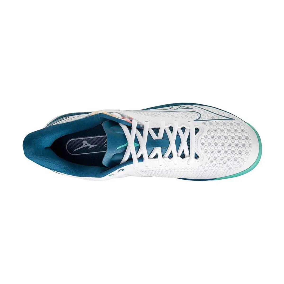 Chaussures Mizuno Wave Exceed Tour 5 Clay Court 61gc2274 30 Blanc Et Bleu 3/5