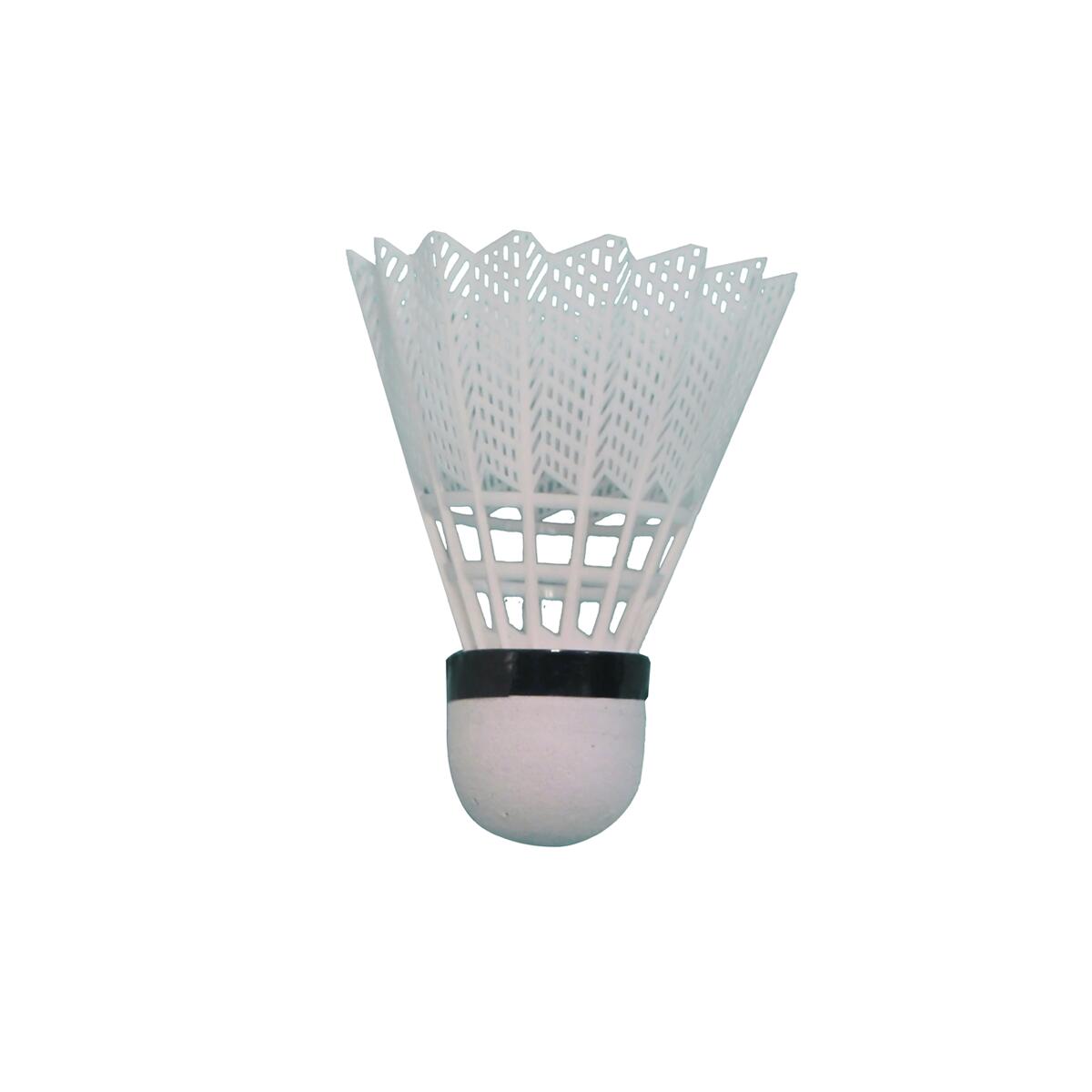 TUBE DE 6 VOLANTS DE BADMINTON ENTRAINEMENT blanc Sporti 2/2